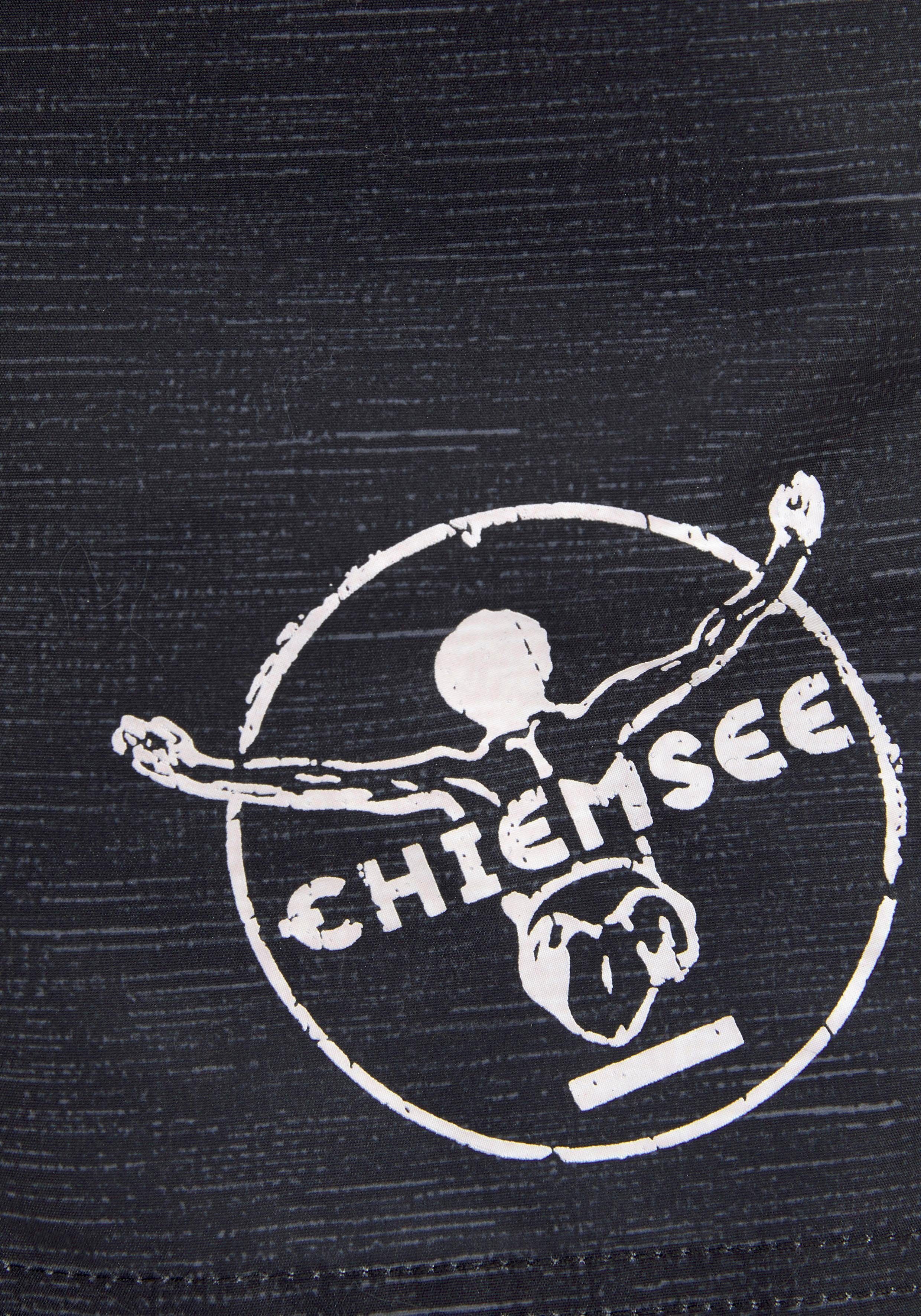 Badeshorts schwarz Chiemsee Melange mit Kids Logoprint