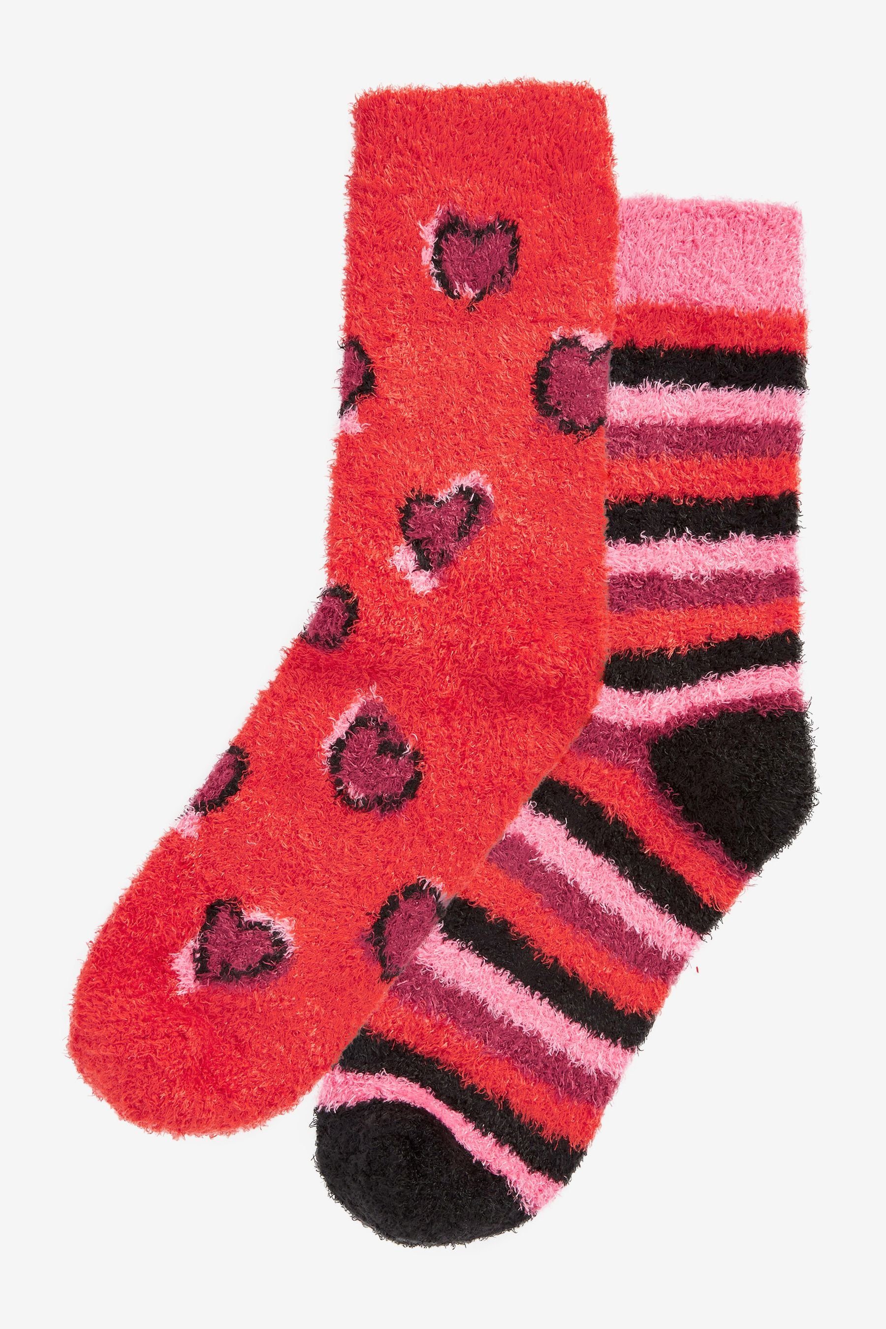 Next Haussocken (1-Paar) Red Socken, Hearts 2er-Pack Kuschelige