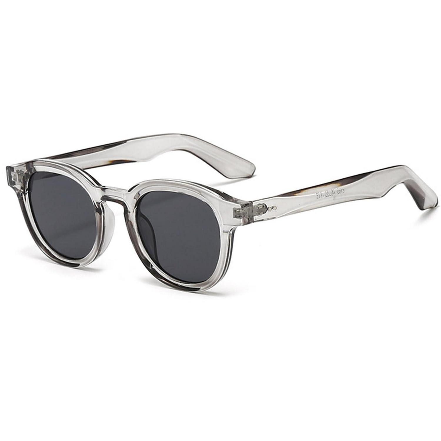 LuxusKollektion Retrosonnenbrille Sonnenbrille Retro Rund Damen Herren 70er Grau Grau 52 Millimeter