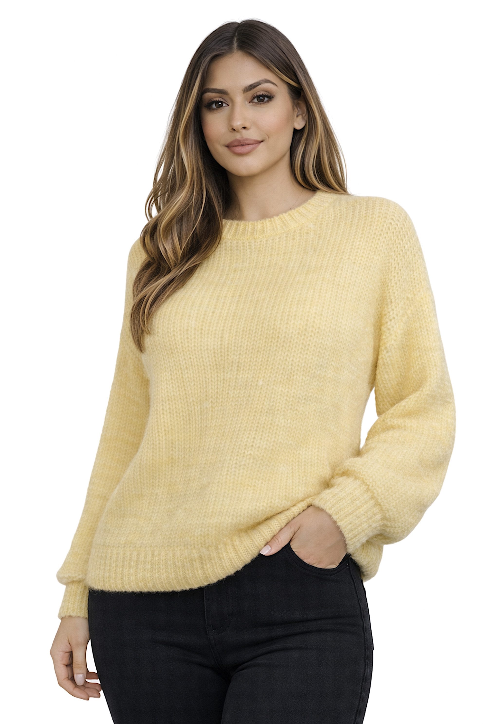 Worldclassca Strickpullover WORLDCLASSCA Damen Strickpulllover Basic Rundhals Weicher Pullover Neue Kollektion - Stilvolle und gemütliche Strickmode für Damen