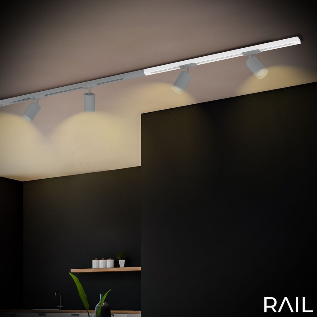 Briloner Leuchten LED Deckenleuchte 8003006, LED fest integriert, Stromschiene 0,75 m Weiß Schienensystem Rail Wohnzimmer Büro Küche