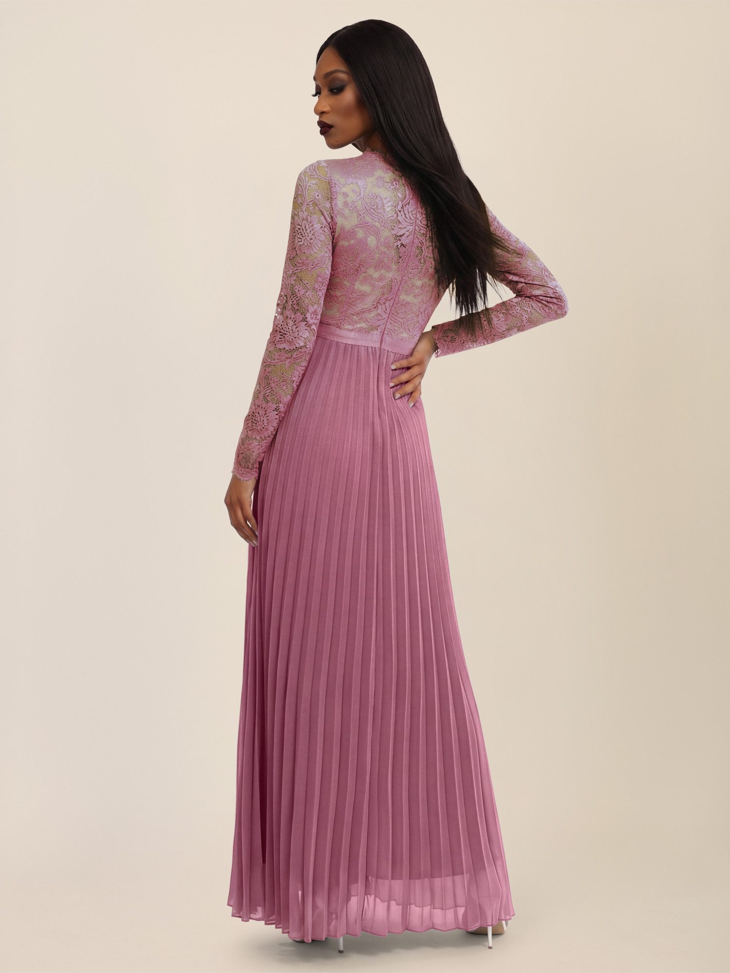 Apart Abendkleid Spitzenkleid mit Plissee-Rock