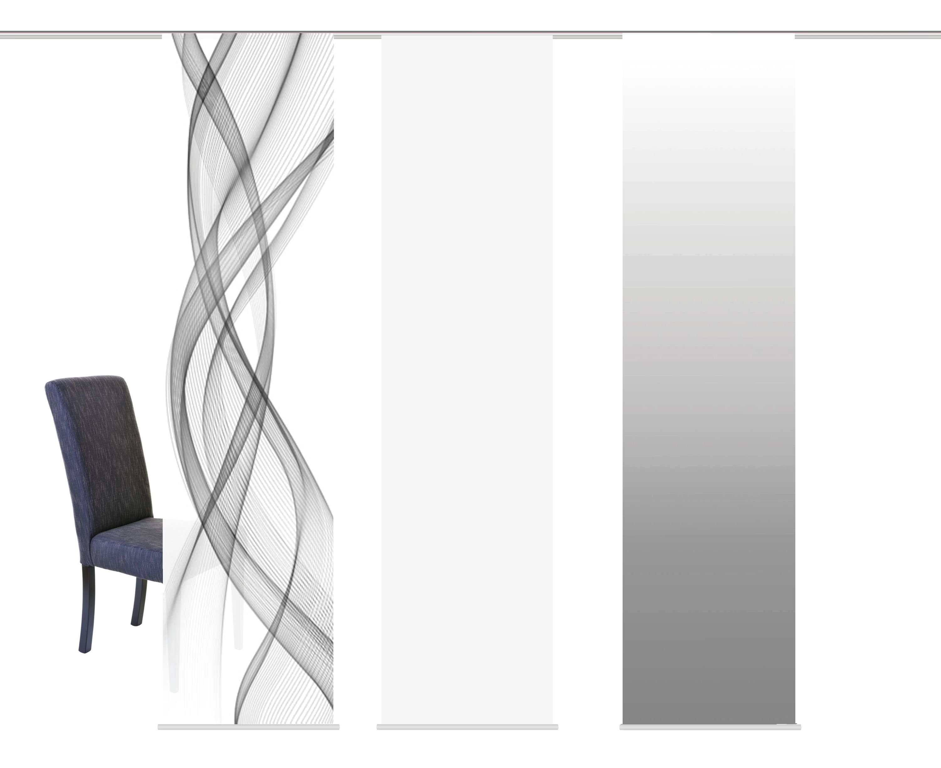 HOME WOHNIDEEN Schiebegardine "FERROLA" Klettband 3 Stk. tlg. HxB: 245x60, günstig online kaufen