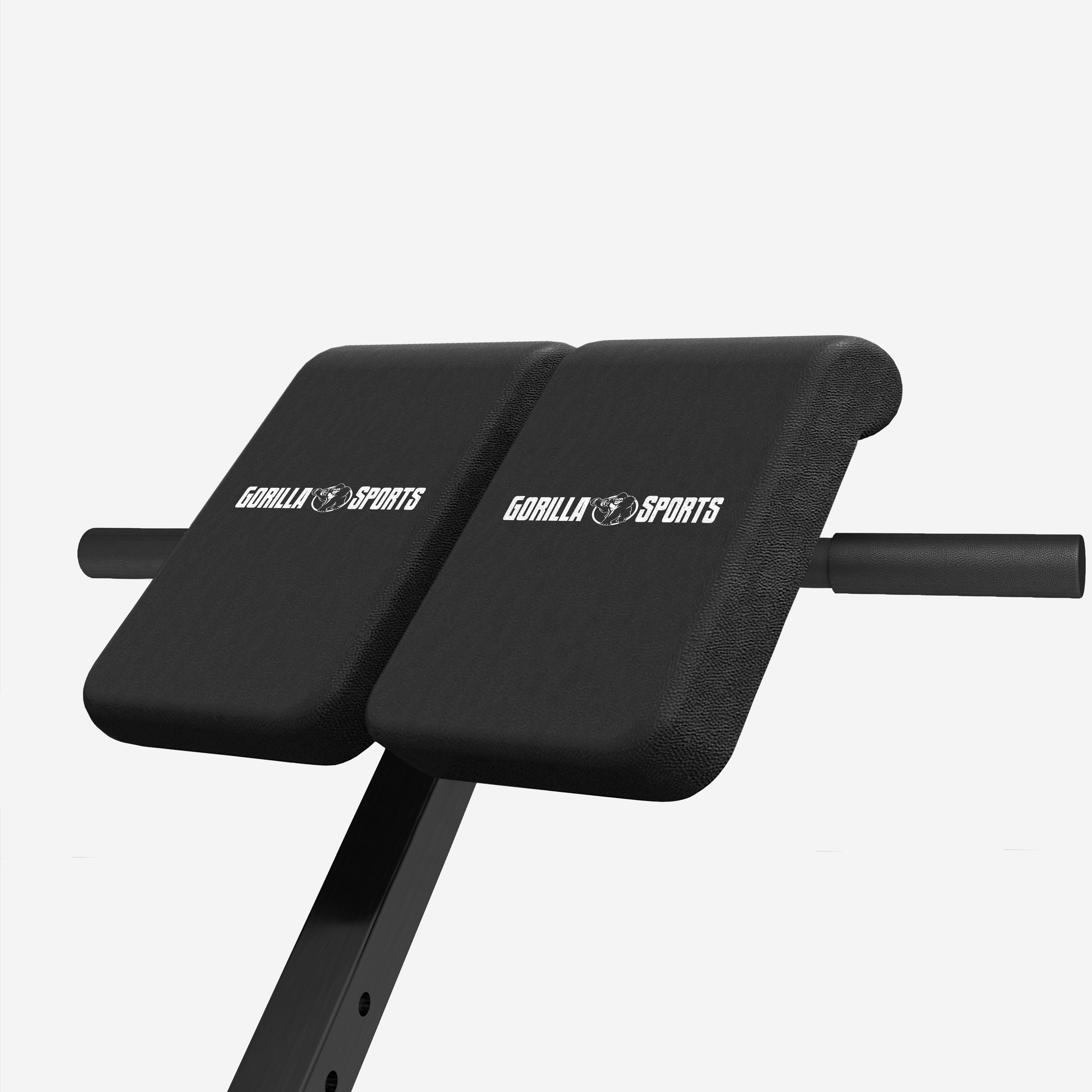 GORILLA SPORTS Rückentrainer Bauchtrainer Rückenstrecker Hyperextension Fitness - Schwarz und Weiß, 5-fach verstellbar, Rutschfeste Standfüße für stabilen Halt