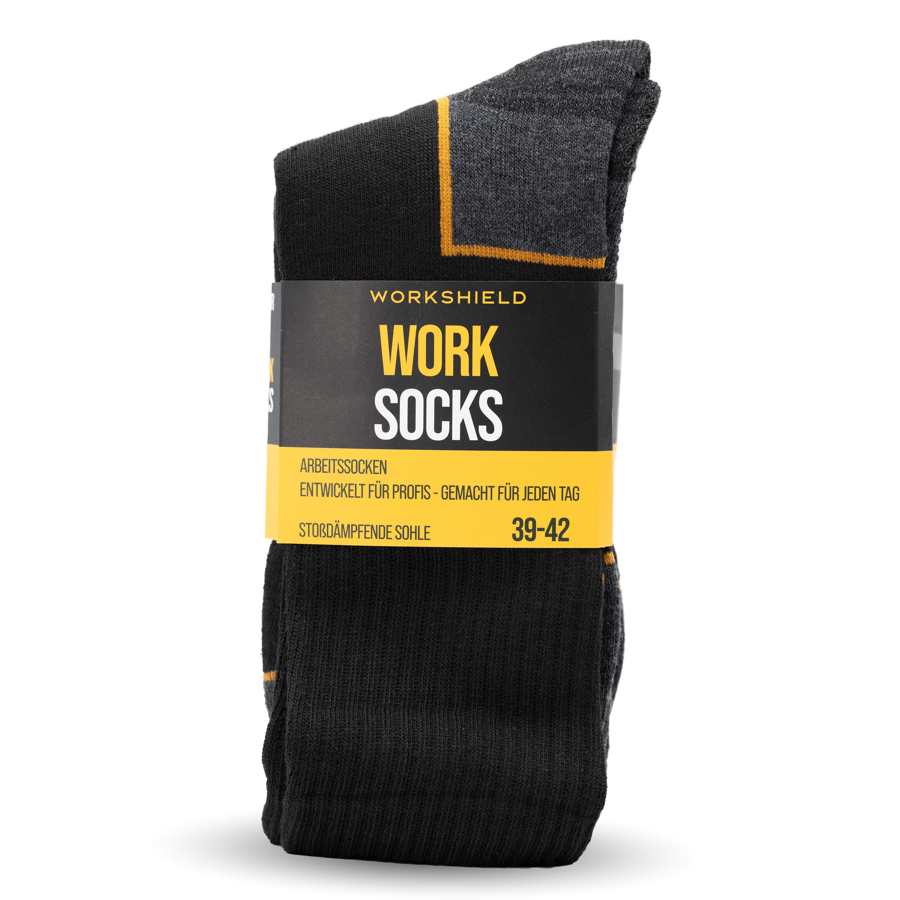 WORKSHIELD Arbeitssocken Herren – Robuste & gepolsterte Socken, atmungsaktiv, (10-Paar) verstärkte Ferse & Spitze, perfekter Sitz, für Arbeit & Alltag
