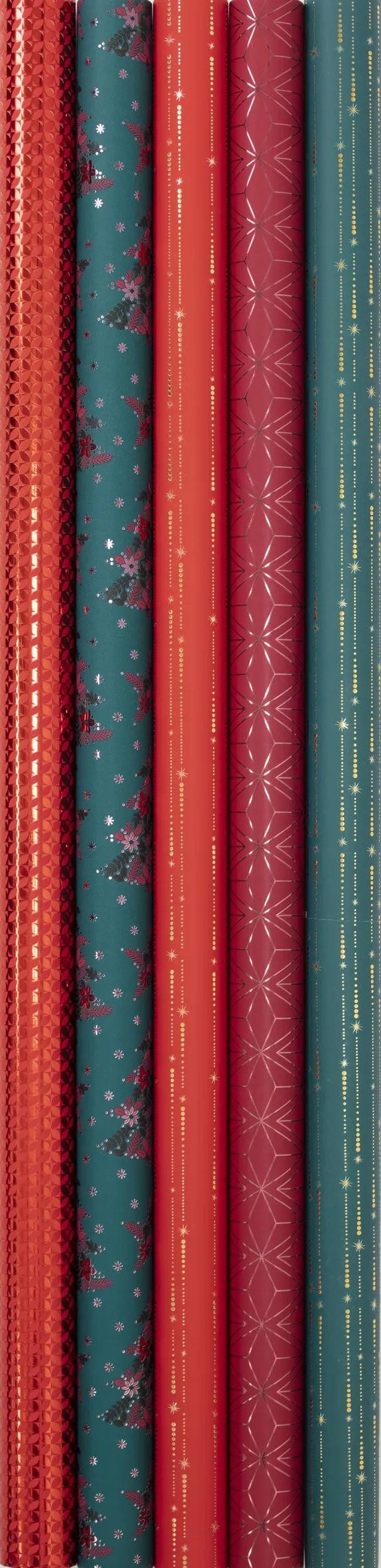 Geschenkpapier 30x Geschenkpapierrollen 2x0,70m Weihnachten Velvet Sort. 212887C