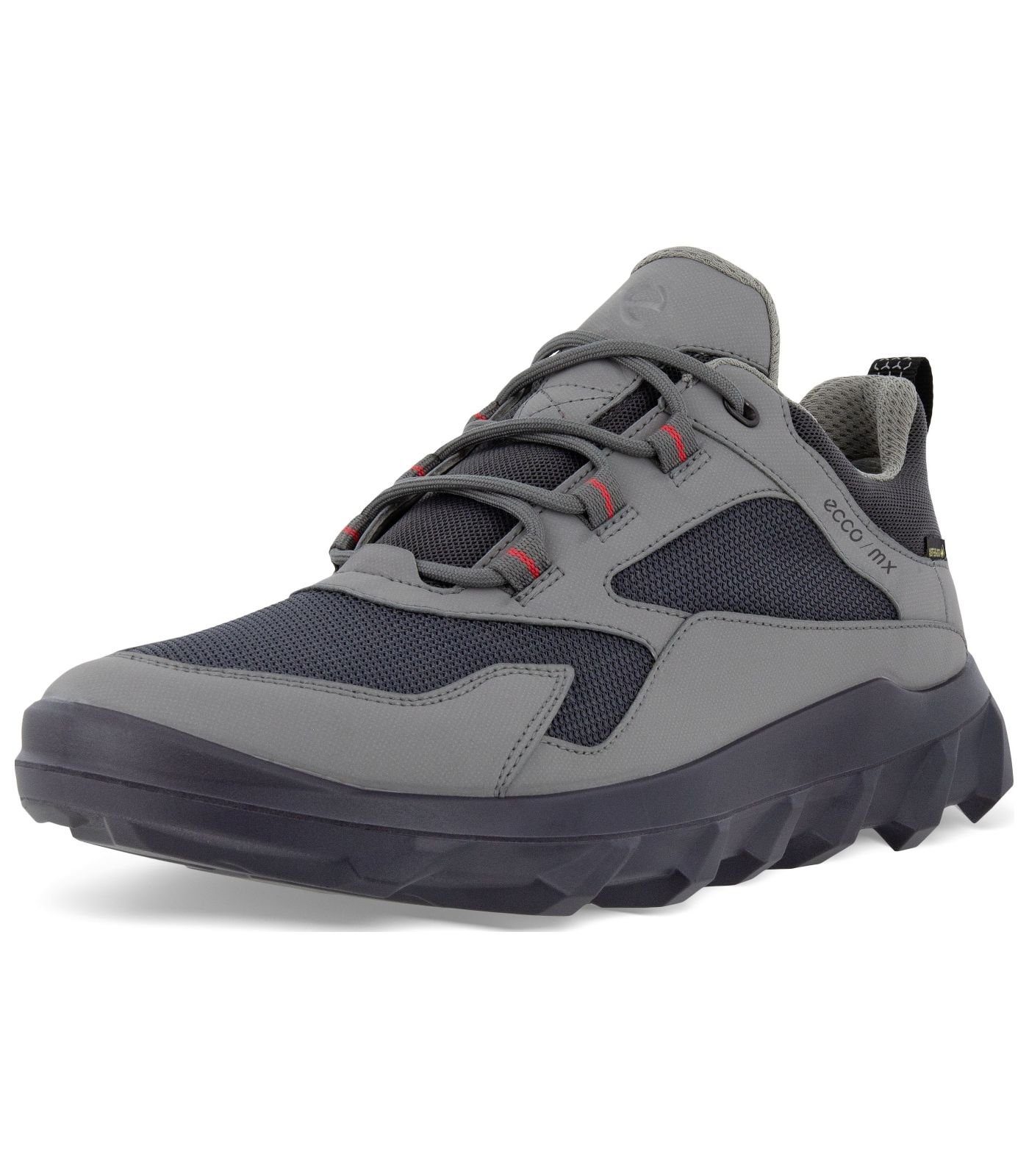 Ecco Sneaker Lederimitat Sneaker Grau Schwarz