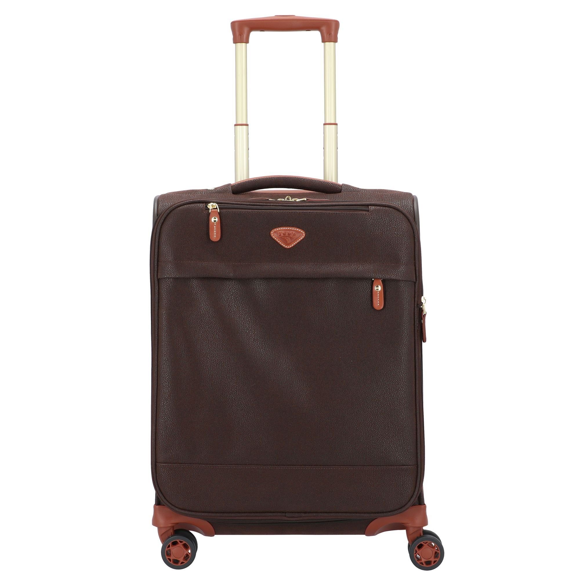 Jump Handgepäck-Trolley Uppsala, 4 Rollen, Polyester choco