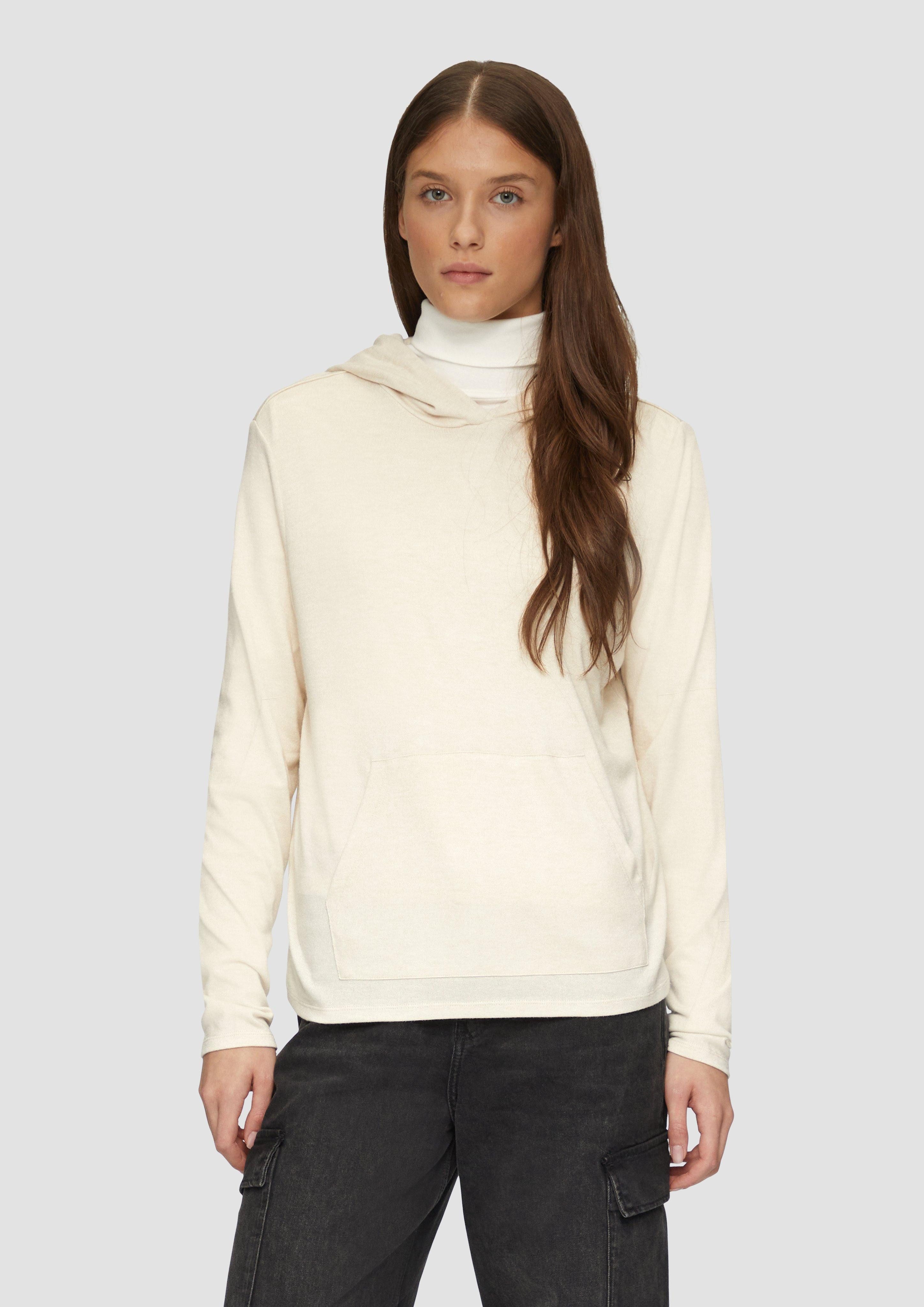 s.Oliver Langarmshirt Leichter Hoodie aus Viskose-Jersey günstig online kaufen