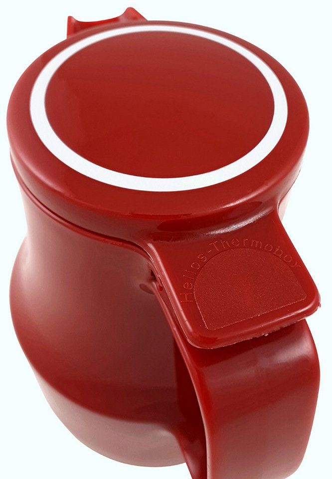 Helios Isolierkanne Thermoboy, 0.3 l, rot Einhandbedienung mit praktischer