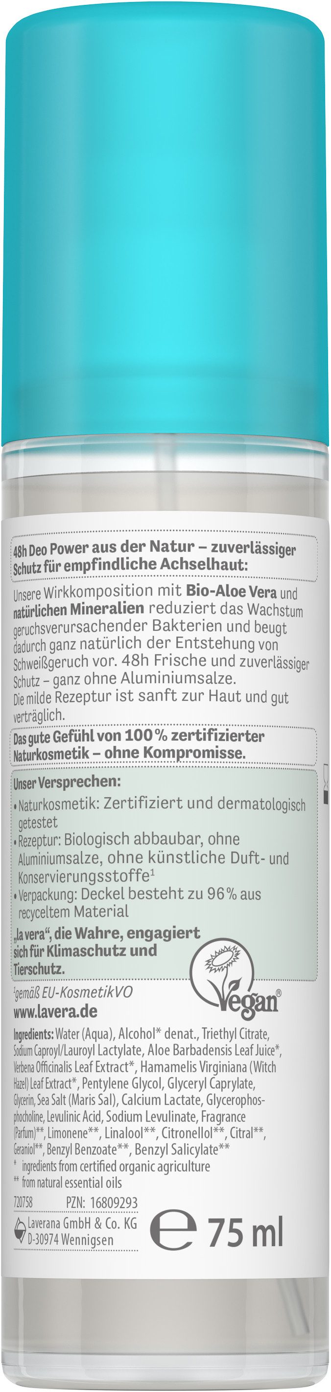 lavera Deo-Spray Deo Spray basis sensitive NATURAL & SENSITIVE