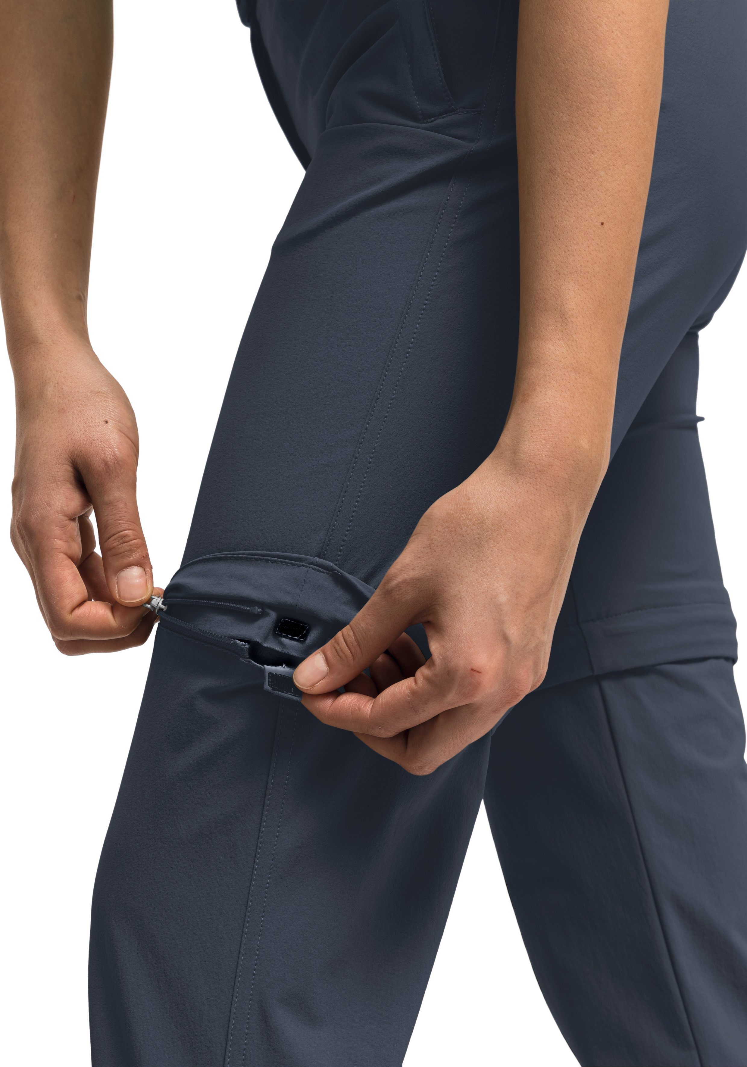 Maier Sports Outdoorhose Nata 2 Damen Zip-Off Wanderhose, atmungsaktive Trekkinghose, Regular Fit