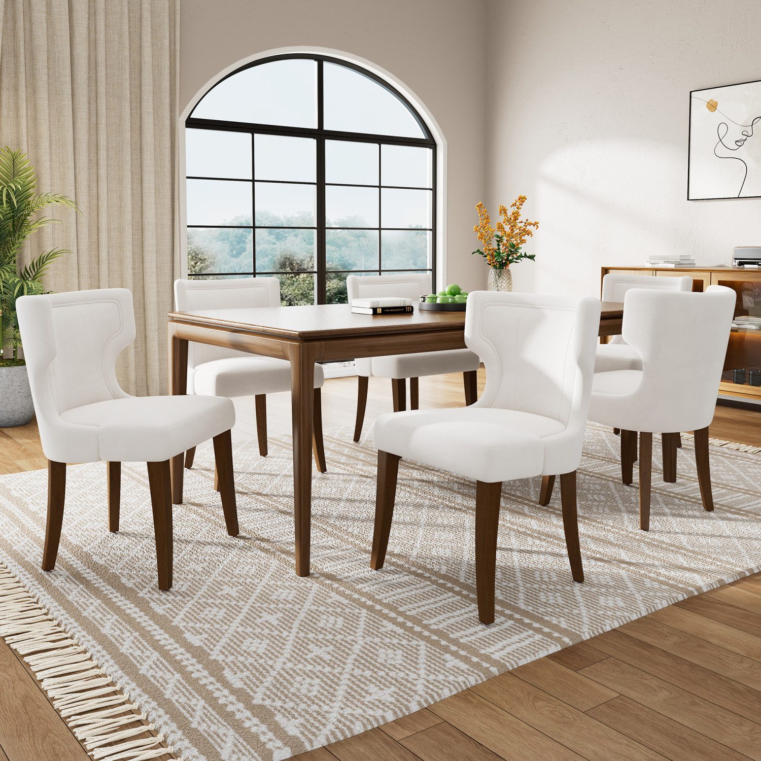 Flieks Esszimmerstuhl (mit verstellbare Fußpolstern, Set, 6 St), 6er Set Po günstig online kaufen