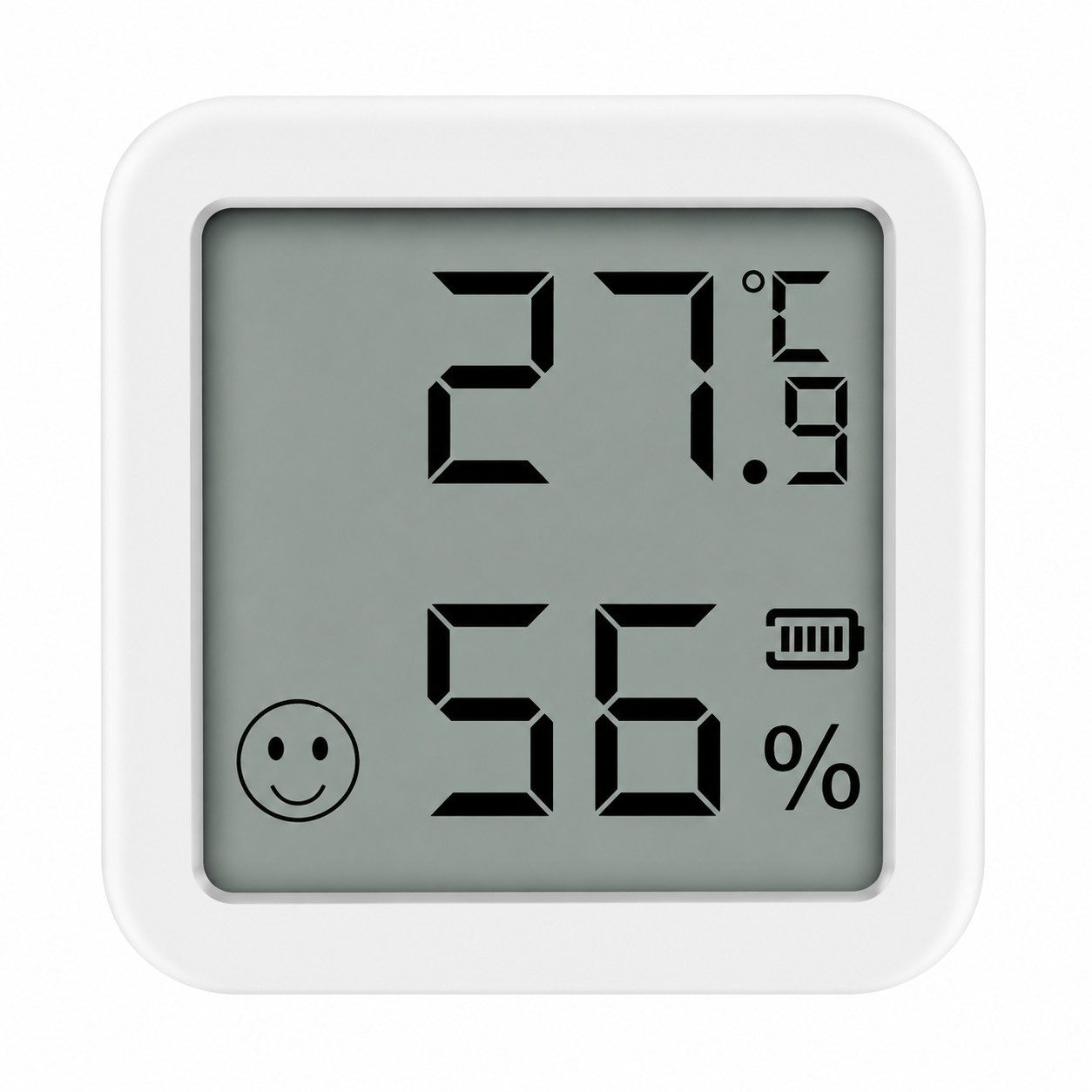 Fyrove Hygrometer Thermo‑Hygrometer Bluetooth LCD‑Anzeige App‑Überwachung, (Set, Großem Betrachtungswinkel ausgestattet und liefert gut ablesbare), Echtzeit-Temperatur- und Feuchtigkeitsmonitor, steuerbar per App