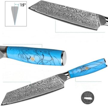 Coisini Hackmesser 18.8cm Damastmesser Kiritsukemesser Damast Küchenmesser