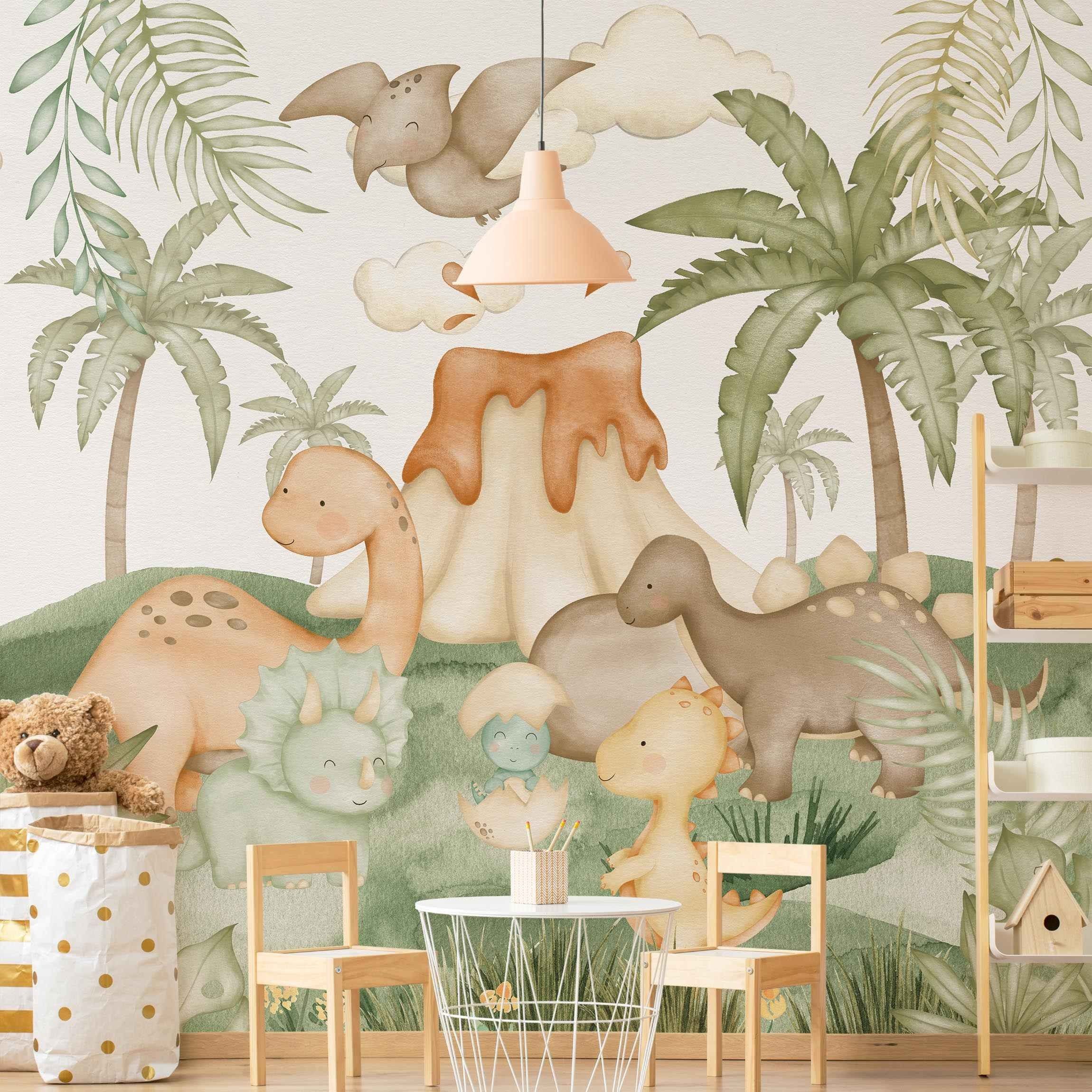 Bilderdepot24 Kindertapete Dino Baby Welt Tiere günstig online kaufen