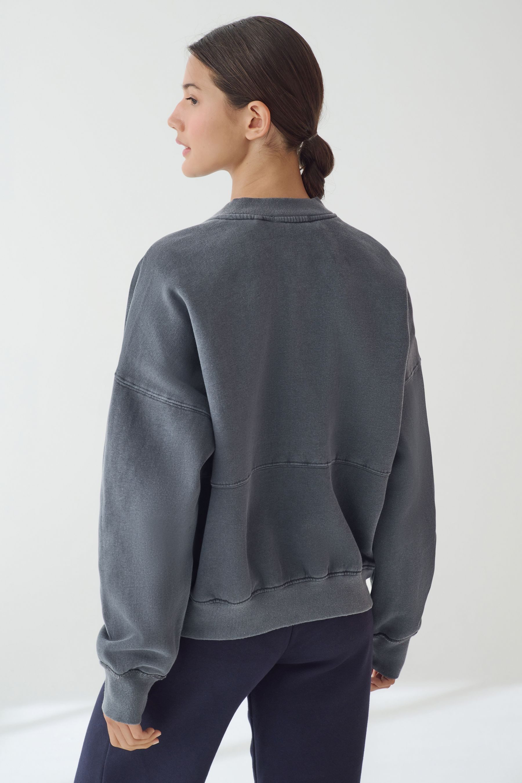 Next Sweatjacke Bomberjacke mit RV aus gewaschenem Jersey (1-tlg) günstig online kaufen