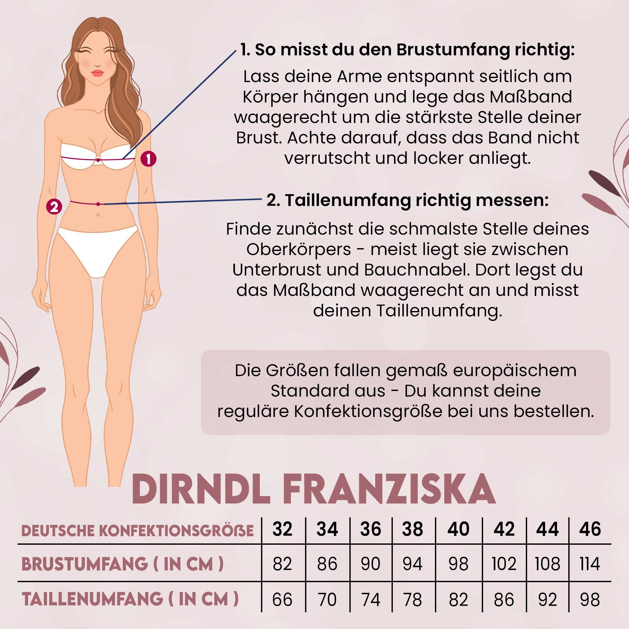 Steigenhöfer Manufaktur Dirndl Damen im Set - Franziska - Vollständiges Oktoberfest Outfit (Komplettes Dirndl Set, Das Set beinhaltet Kleid, Bluse und Schürze)  – Bild 4 von 5