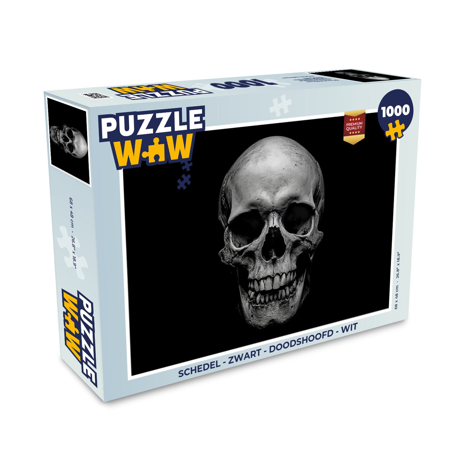 Puzzle Totenkopf - Schwarz - Totenkopf - Weiß