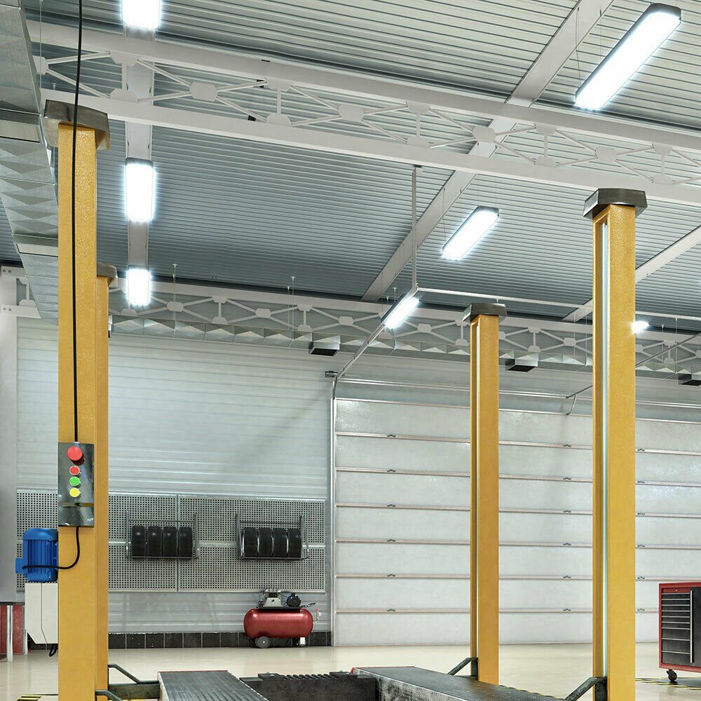 etc-shop LED Deckenleuchte, Leuchtmittel inklusive, Kaltweiß, Tageslichtweiß, Wannenleuchte Garagenlampe Deckenlampe LED 6400K L 127,5cm 6er Set