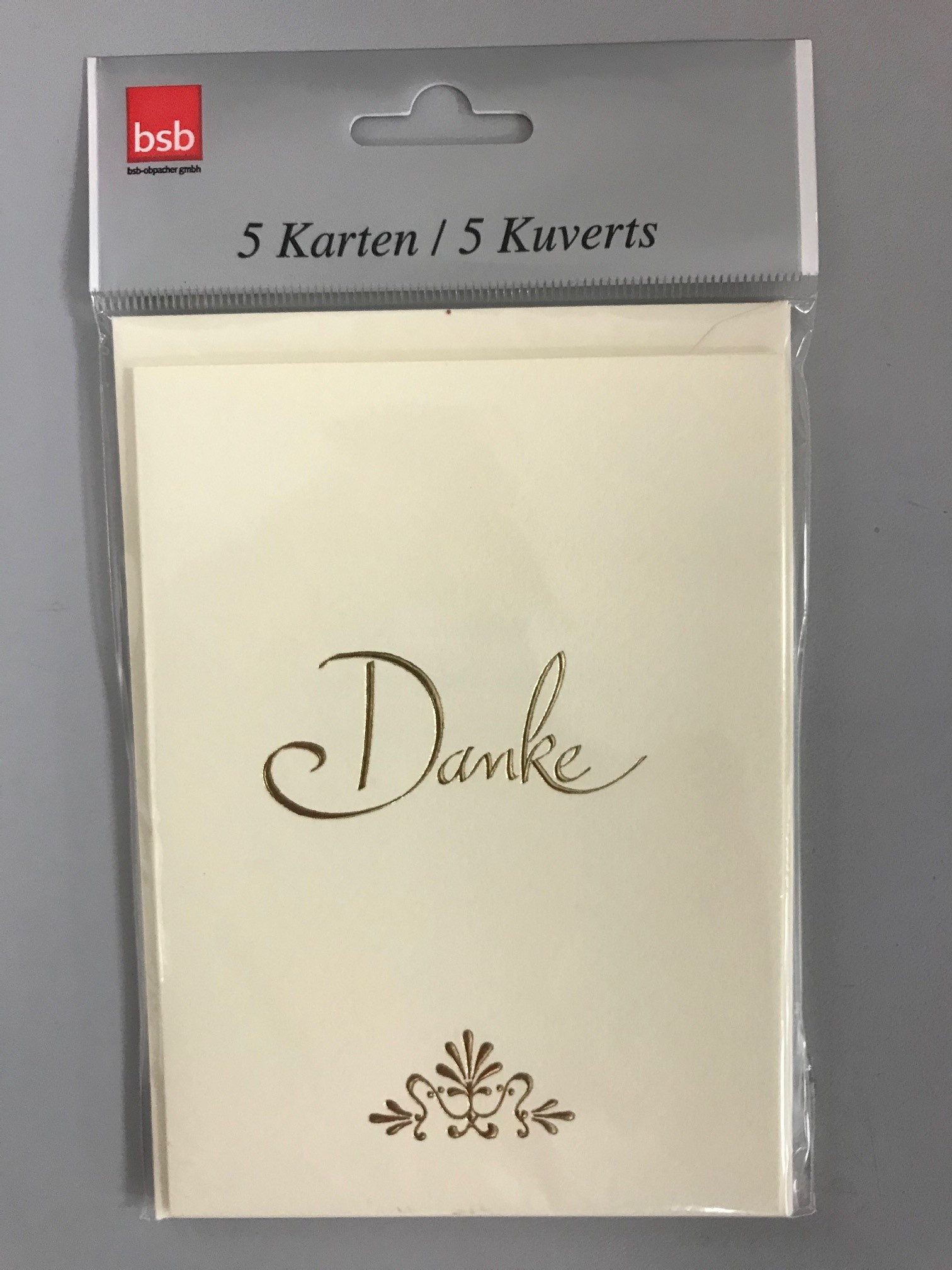 BSB Grußkarten Goldhochzeit-Danksagungen - 50. Hochzeitstag - 5 Karten – 5