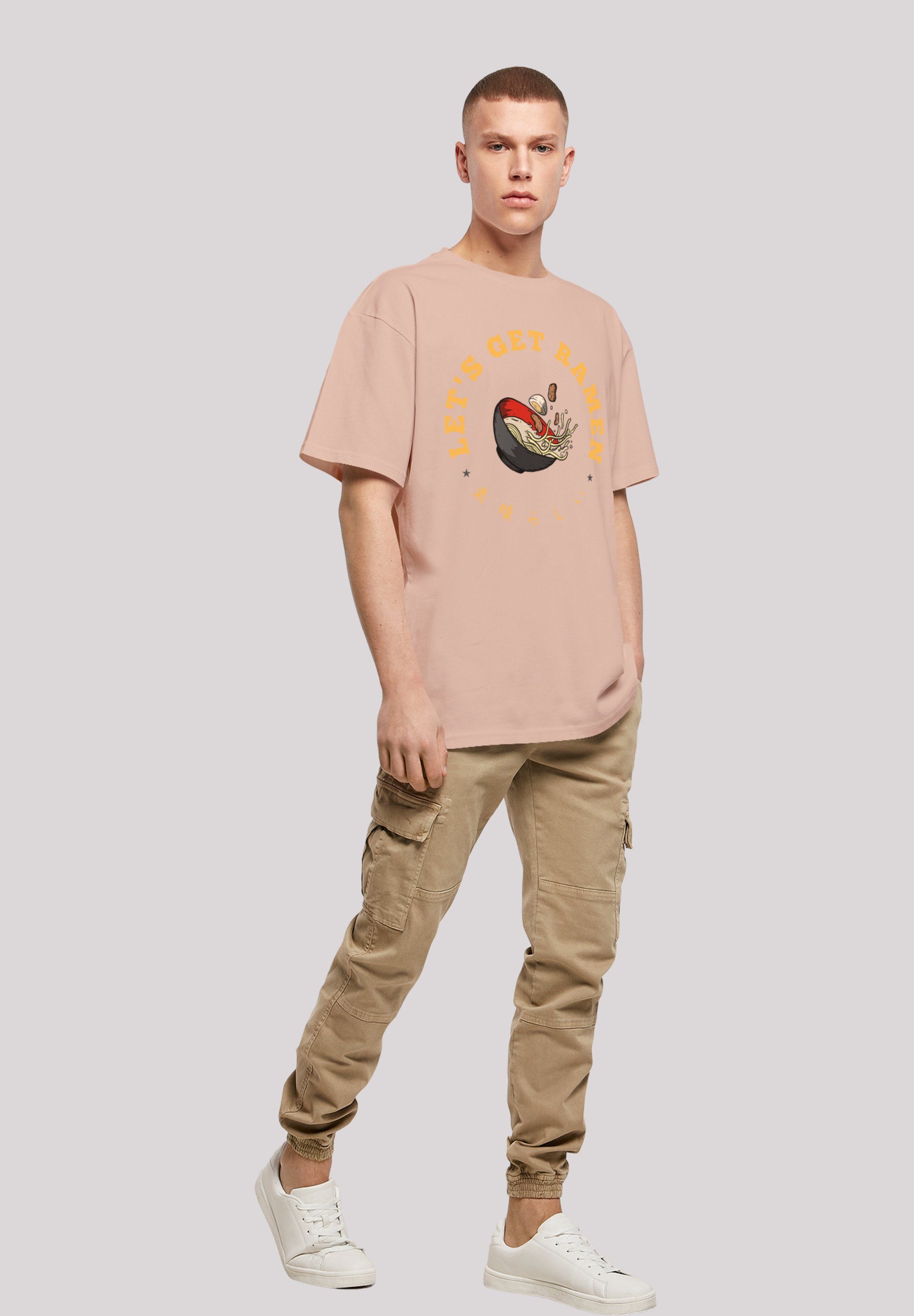 F4NT4STIC T-Shirt Lets get Ramen Print amber