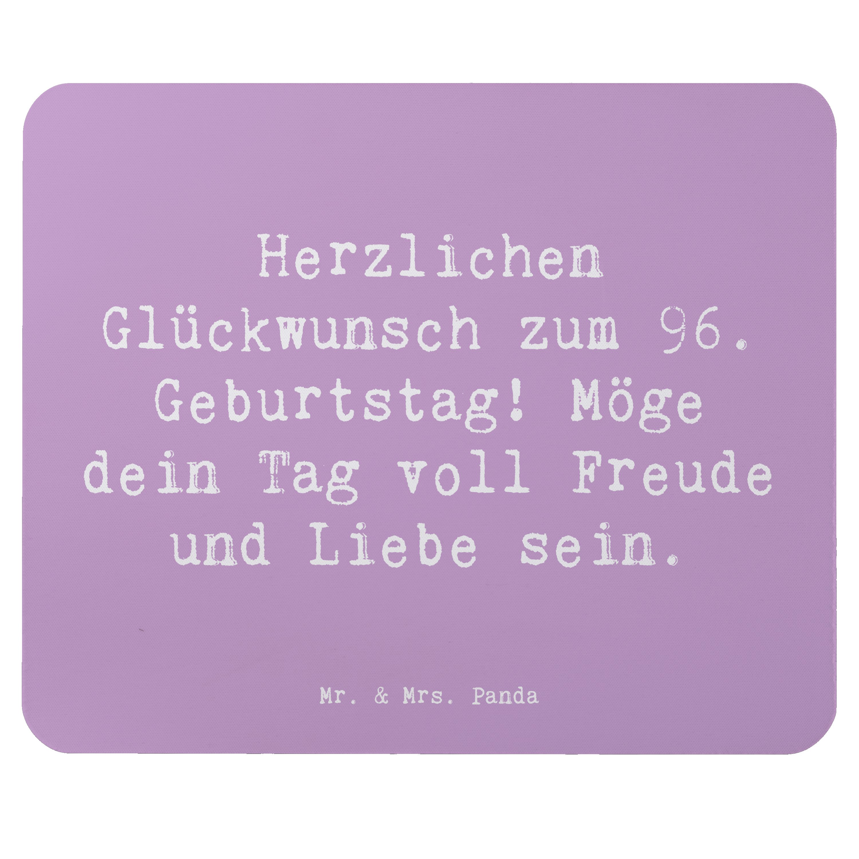 Mauspad Spruch 96. Geburtstag Freude - Lavendeltraum - Geschenk, Feier, Büroa