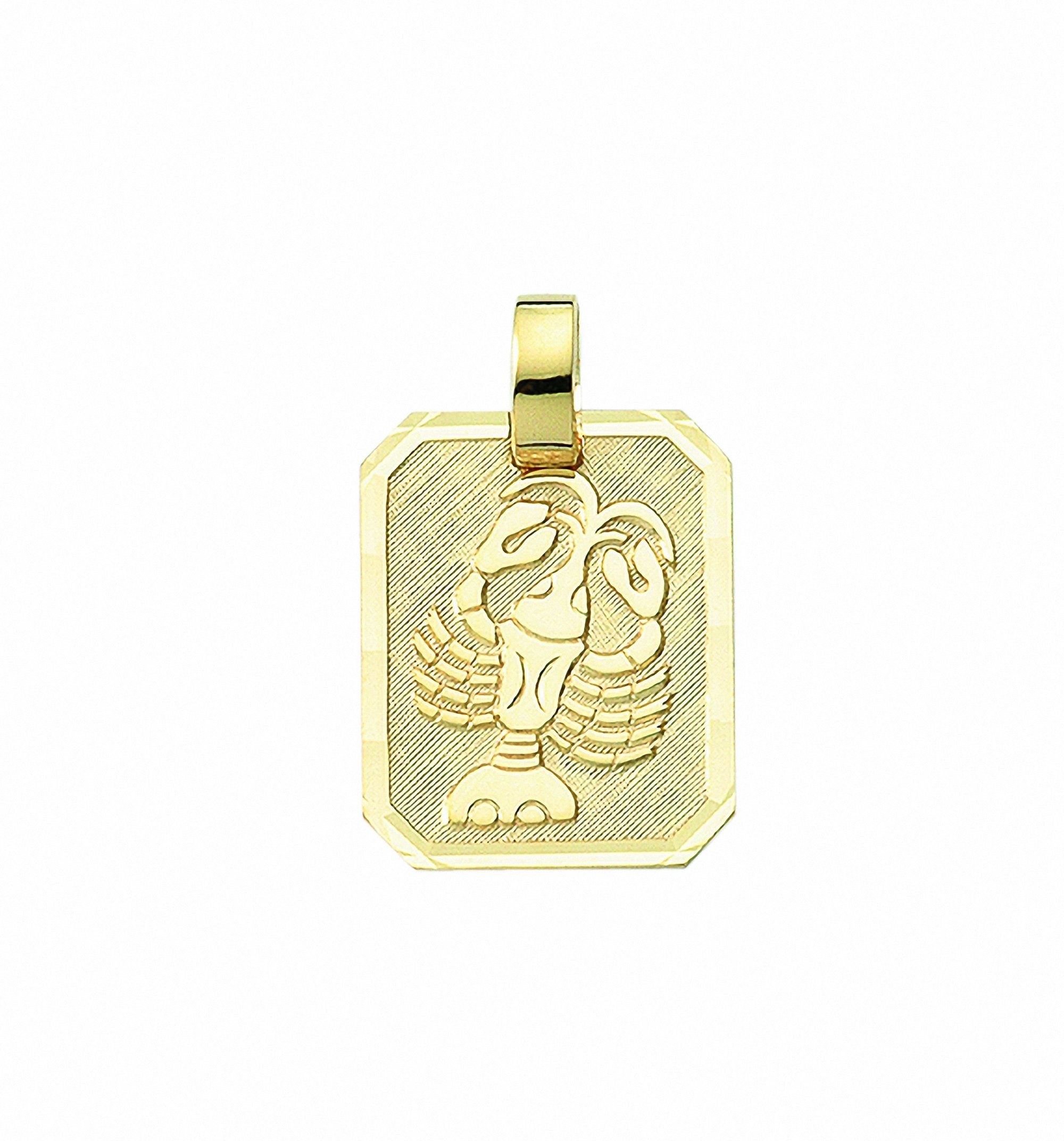 Gold mit Set mit Halskette Krebs, Anhänger Schmuckset Sternzeichen Anhänger 333 - Adelia´s Kette