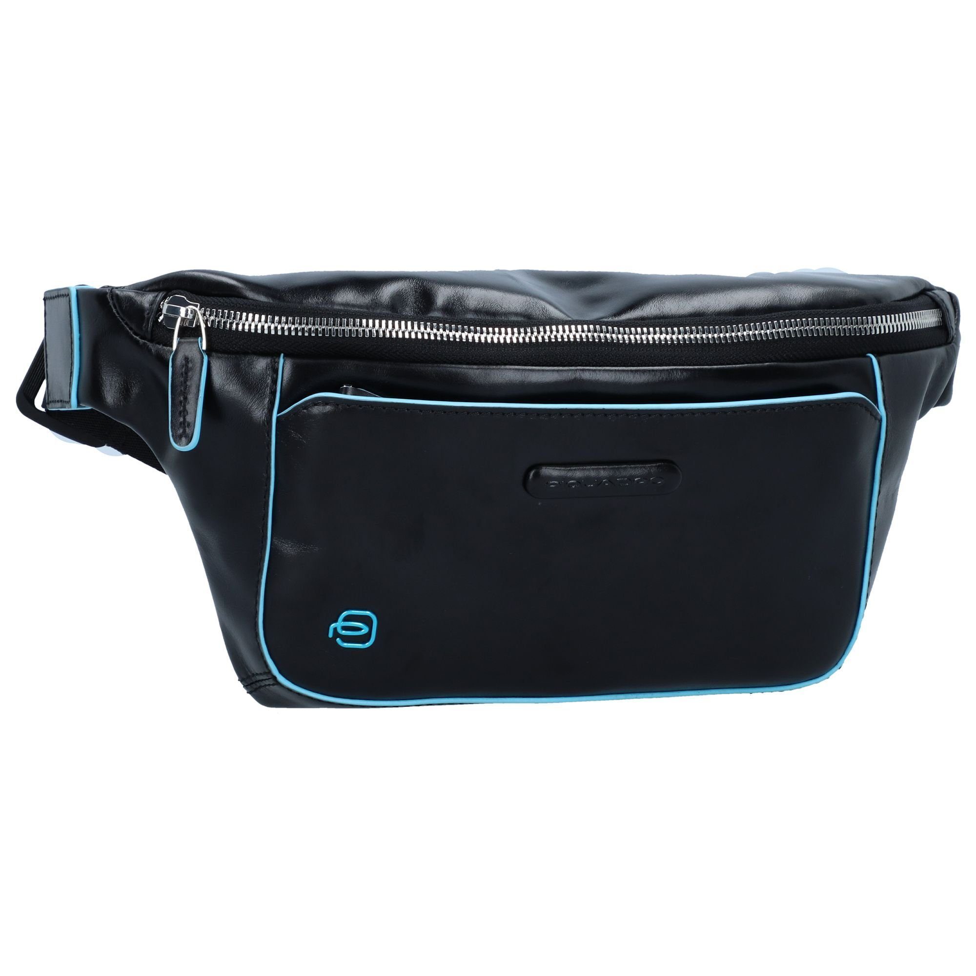 Piquadro Leder Gürteltasche Blue black Square,