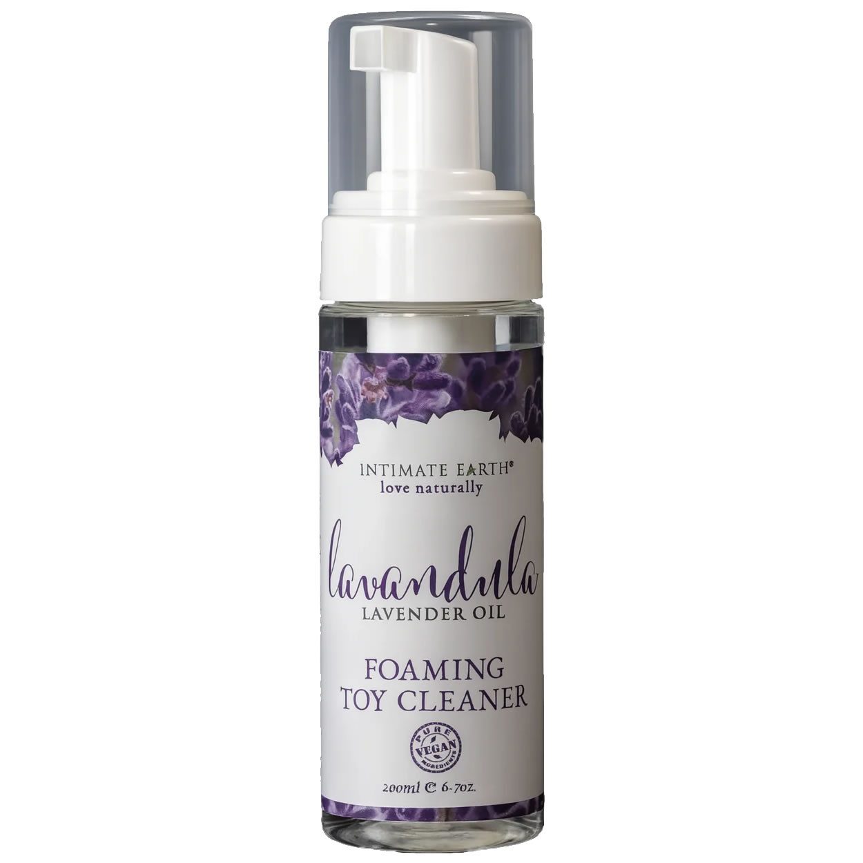 Intimate Earth Lavandula Toy-Reiniger (Flasche mit, [1-St. veganer und biologischer Reinigungsschaum für Liebesspielzeuge)