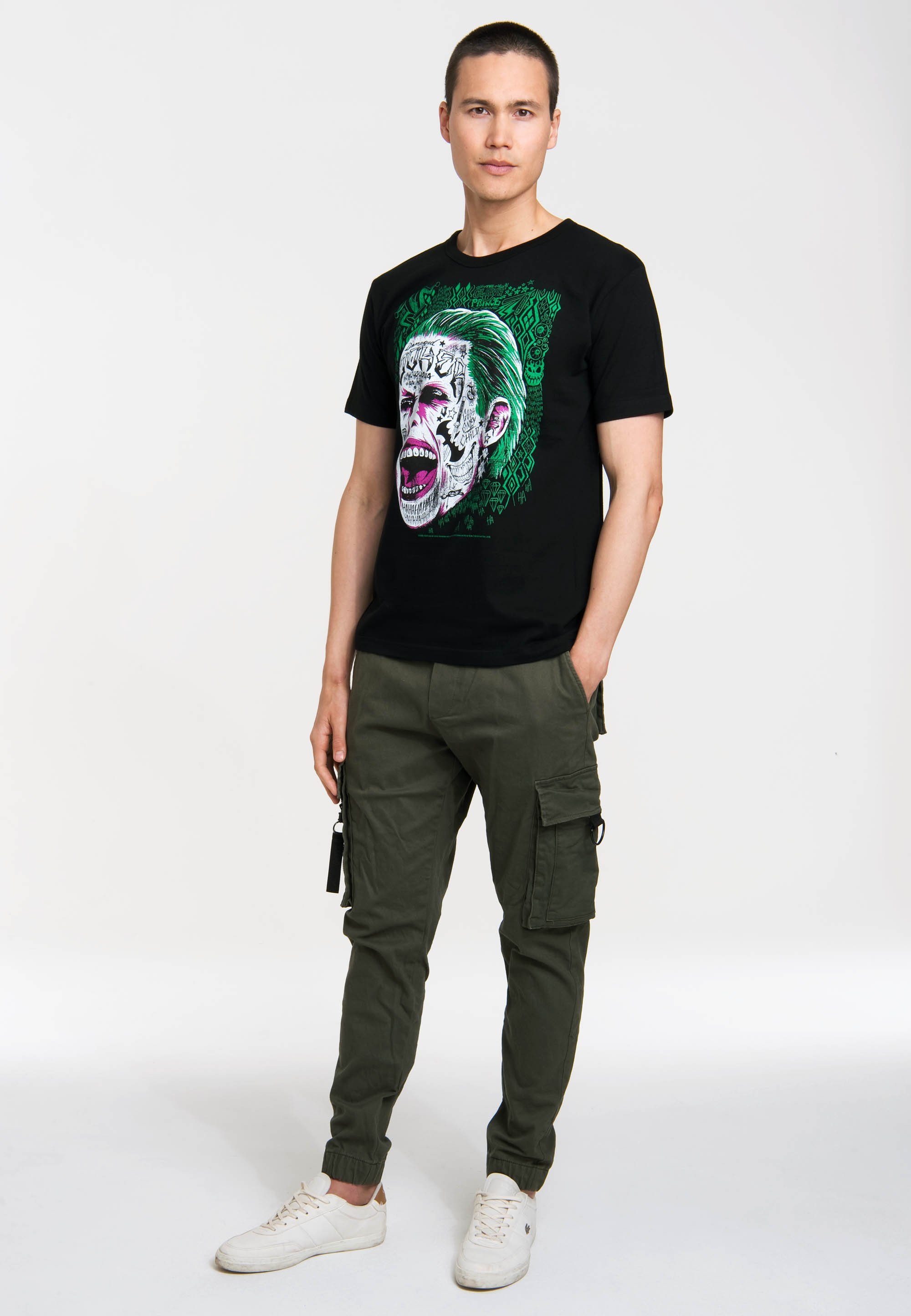 mit Suicide T-Shirt hochwertigem Print Squad-Joker LOGOSHIRT