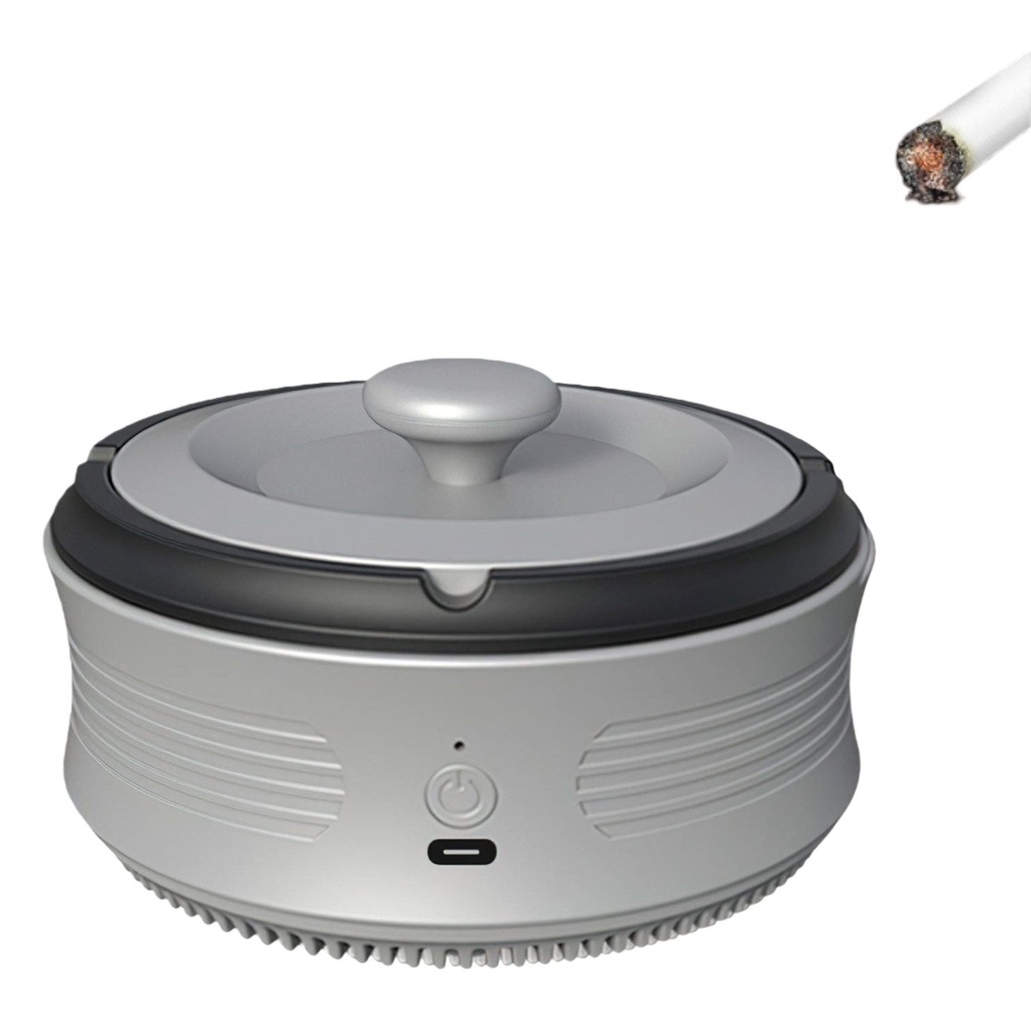 VEKROBOT Aschenbecher Intelligenter Aschenbecher Luftreiniger für Zuhause Büro & Auto, Doppelnutzen Gerät Beseitigt Gerüche und reinigt effektiv.