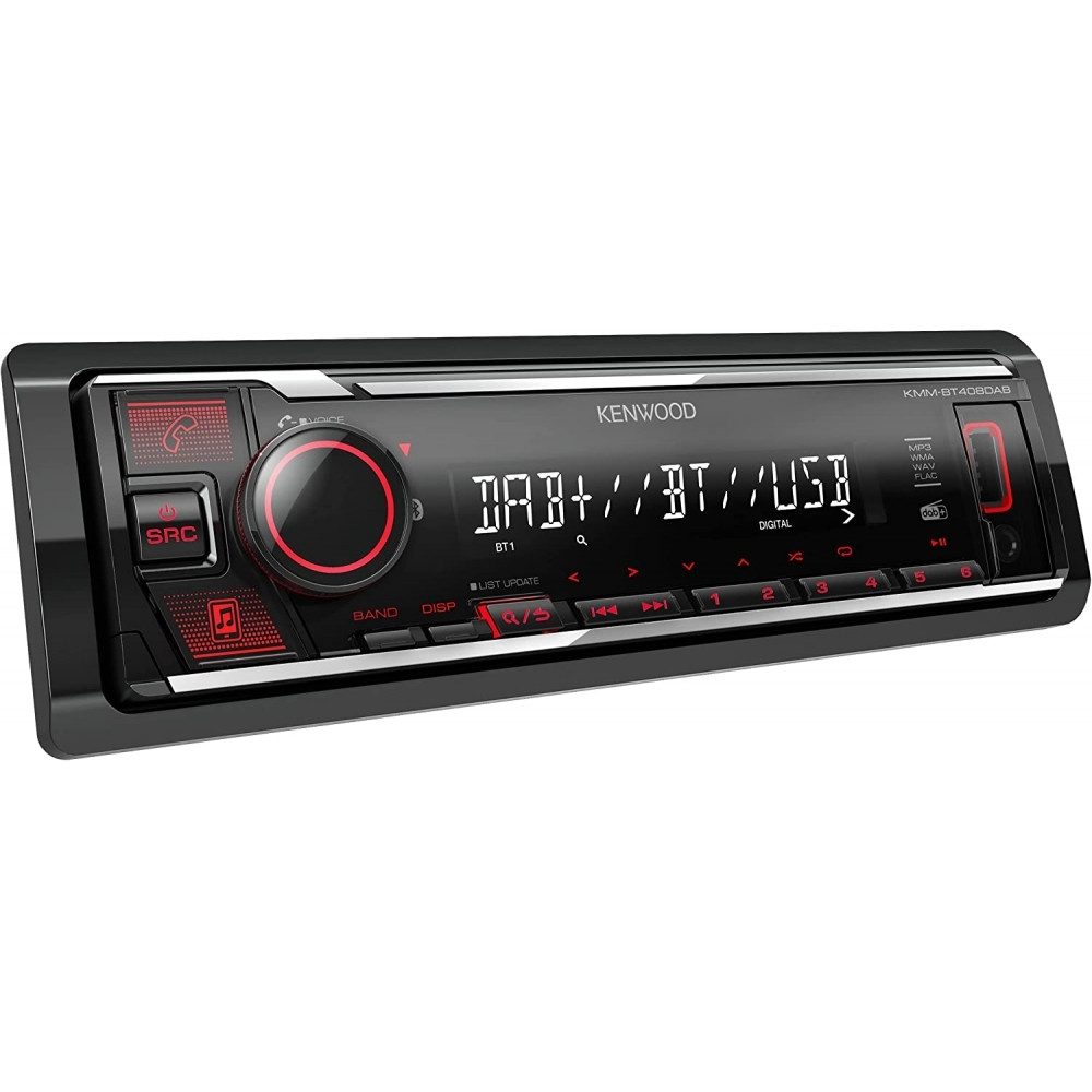 Kenwood Kenwood KMMBT408DAB Autoradio mit DAB und Bluetooth. Autoradio (AM/FM Radio, AM/FM Radio)