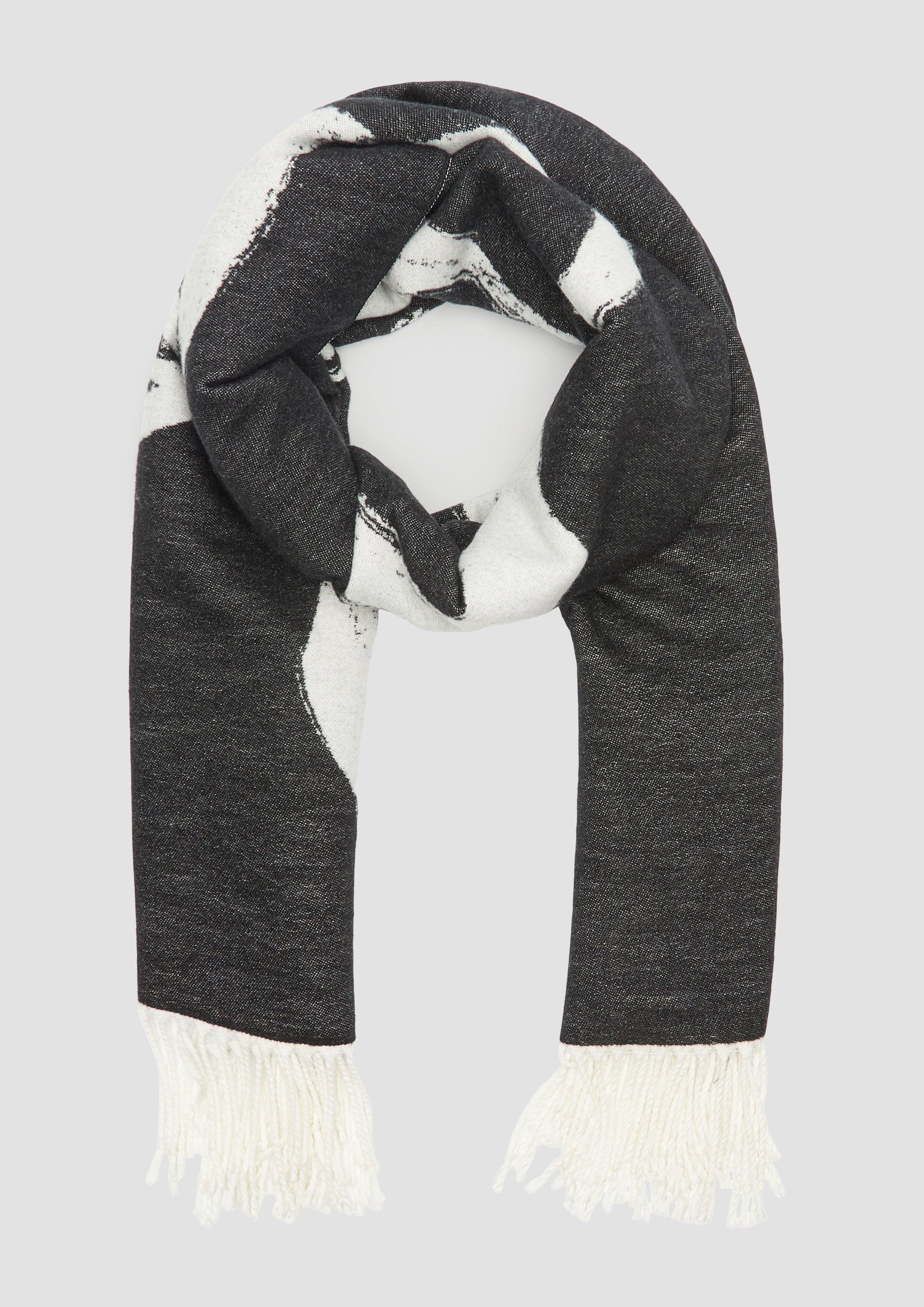 Halstuch Weicher Jacquard-Schal mit Fransen