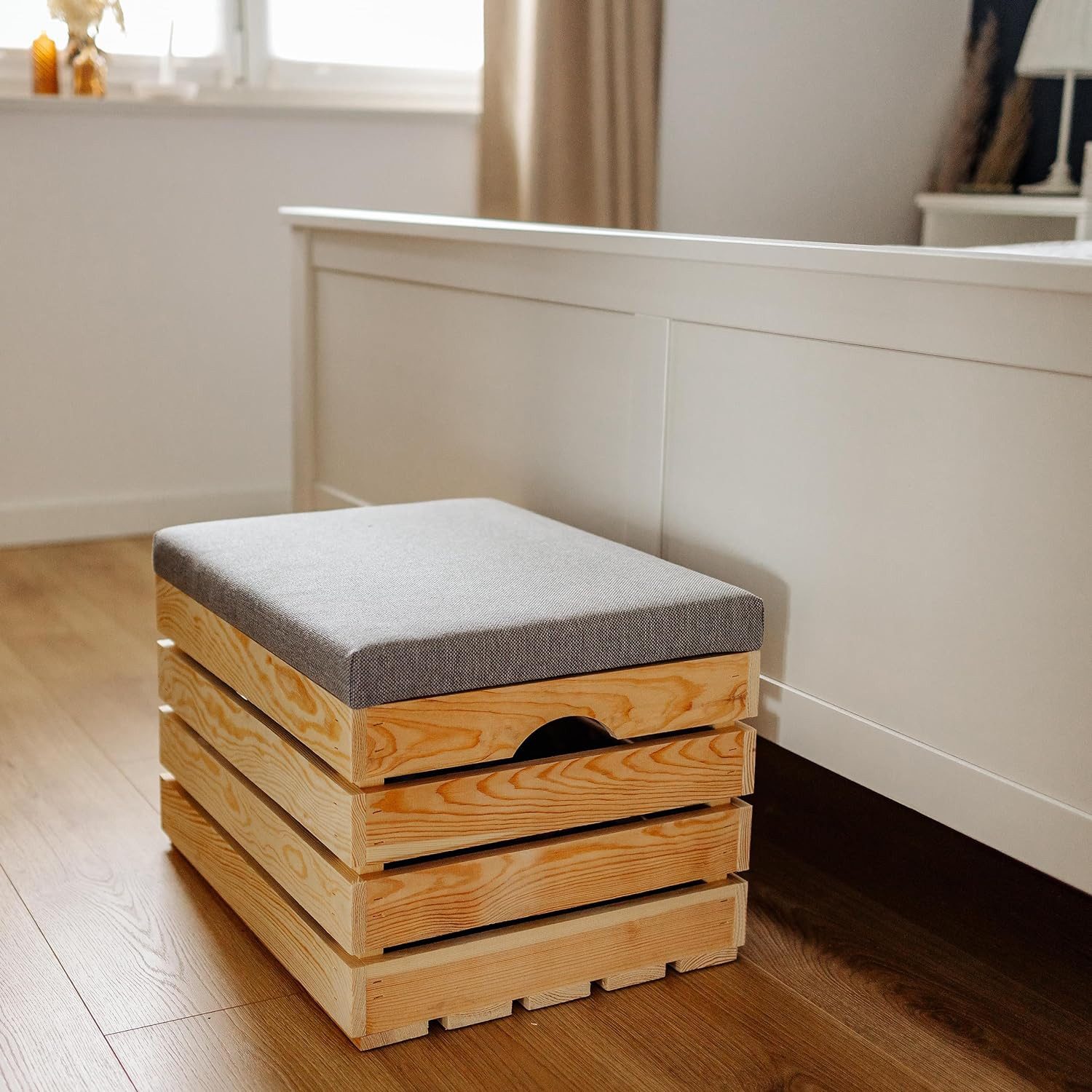 Creative Deco Sitzhocker Sitzbank gepolstert mit Stauraum 50x40x35 cm, mit günstig online kaufen