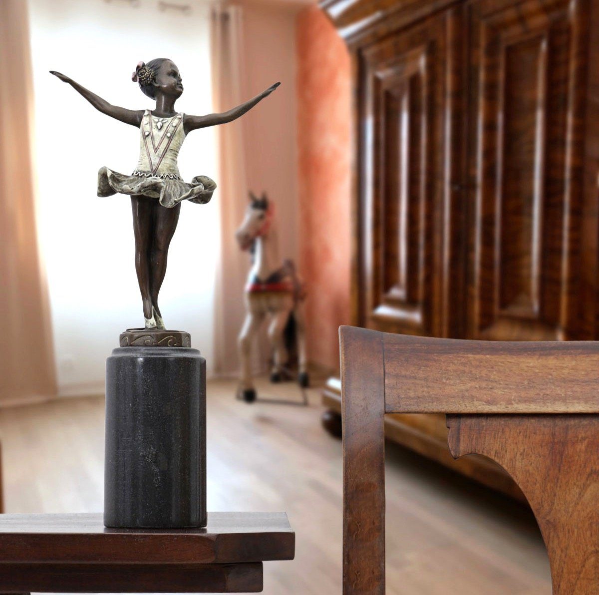 Aubaho Skulptur Bronzeskulptur Ballerina Ballett im Antik-Stil Figur Bronze Statue