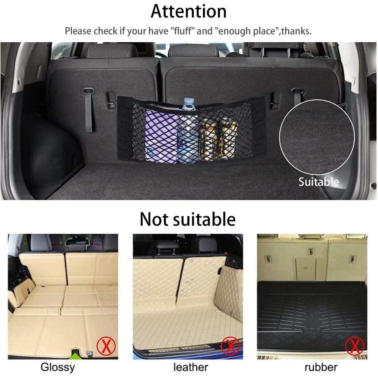 LuxusKollektion Schutzgitter Kofferraumnetz Gepäcknetz Auto elastisch 85x25cm( 2 Stück)
