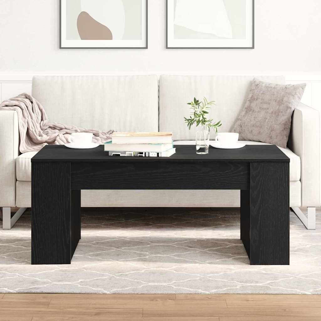 vidaXL Couchtisch Couchtisch Schwarz Eichen-Optik 102 x 55 x 42 cm Holzwerkstoff (1-St)