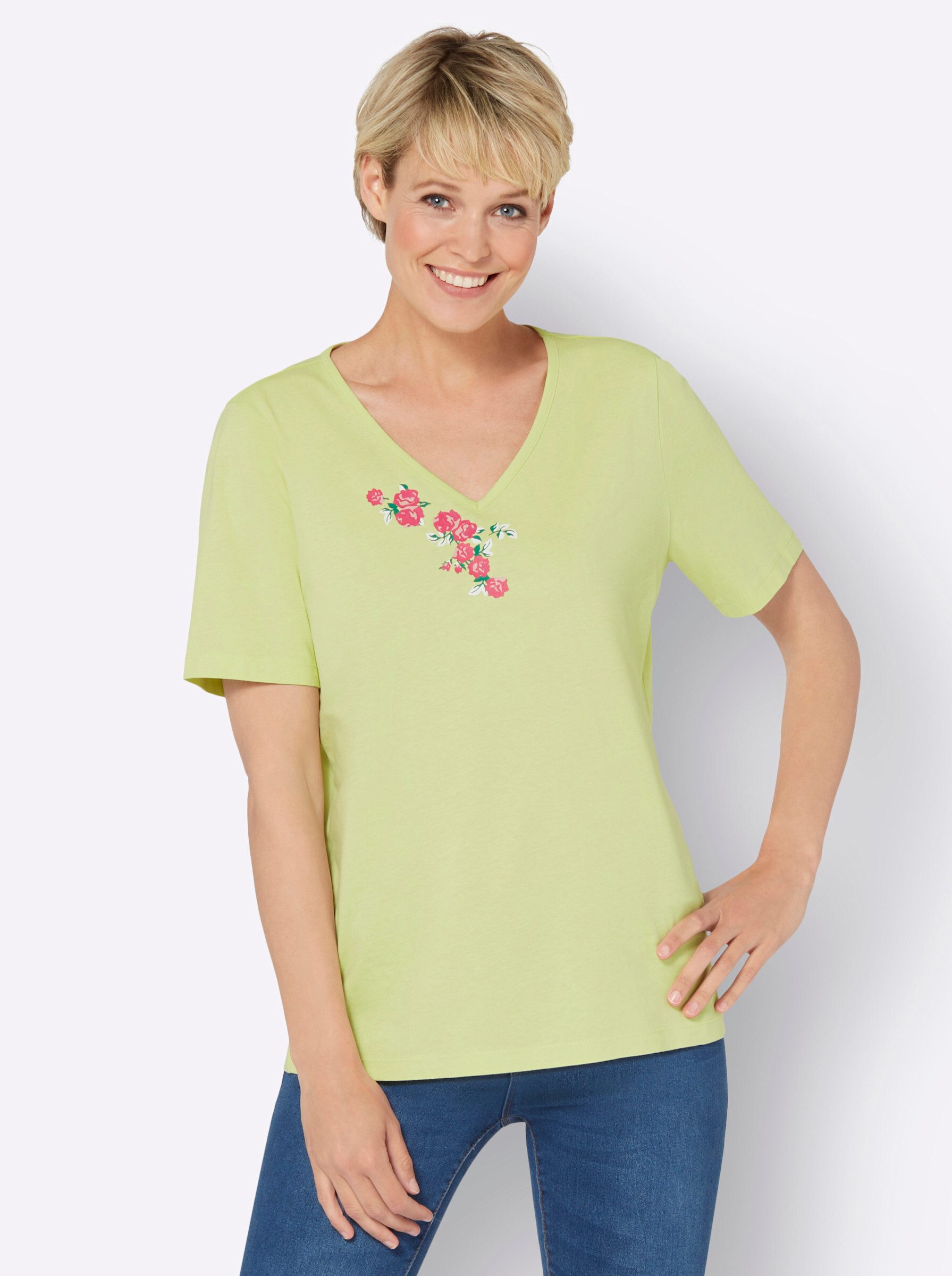 T-Shirt V-Shirt Kurzarm