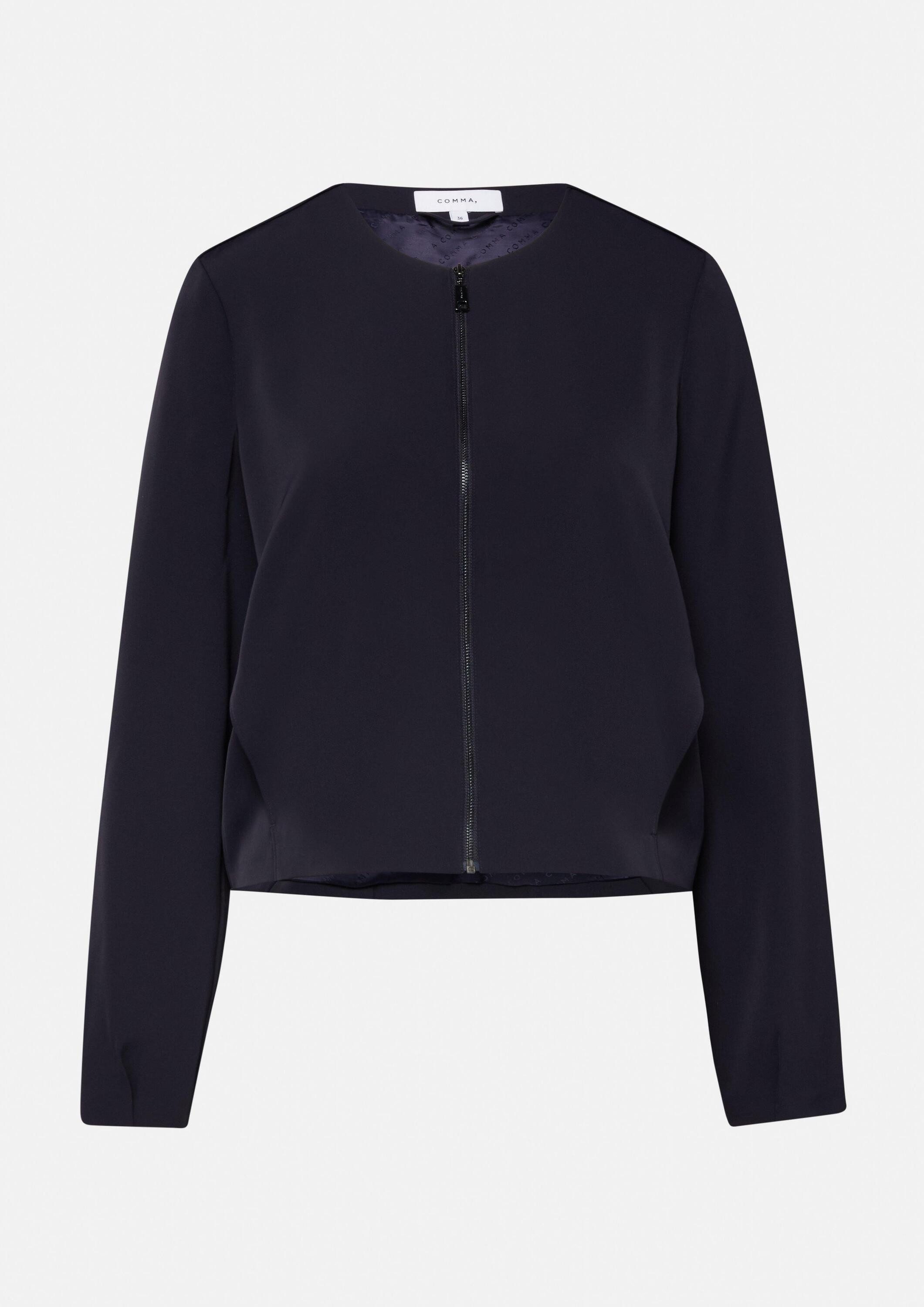 comma Funktionsjacke Indoor-Jacke Fließender Blouson mit Eingrifftaschen