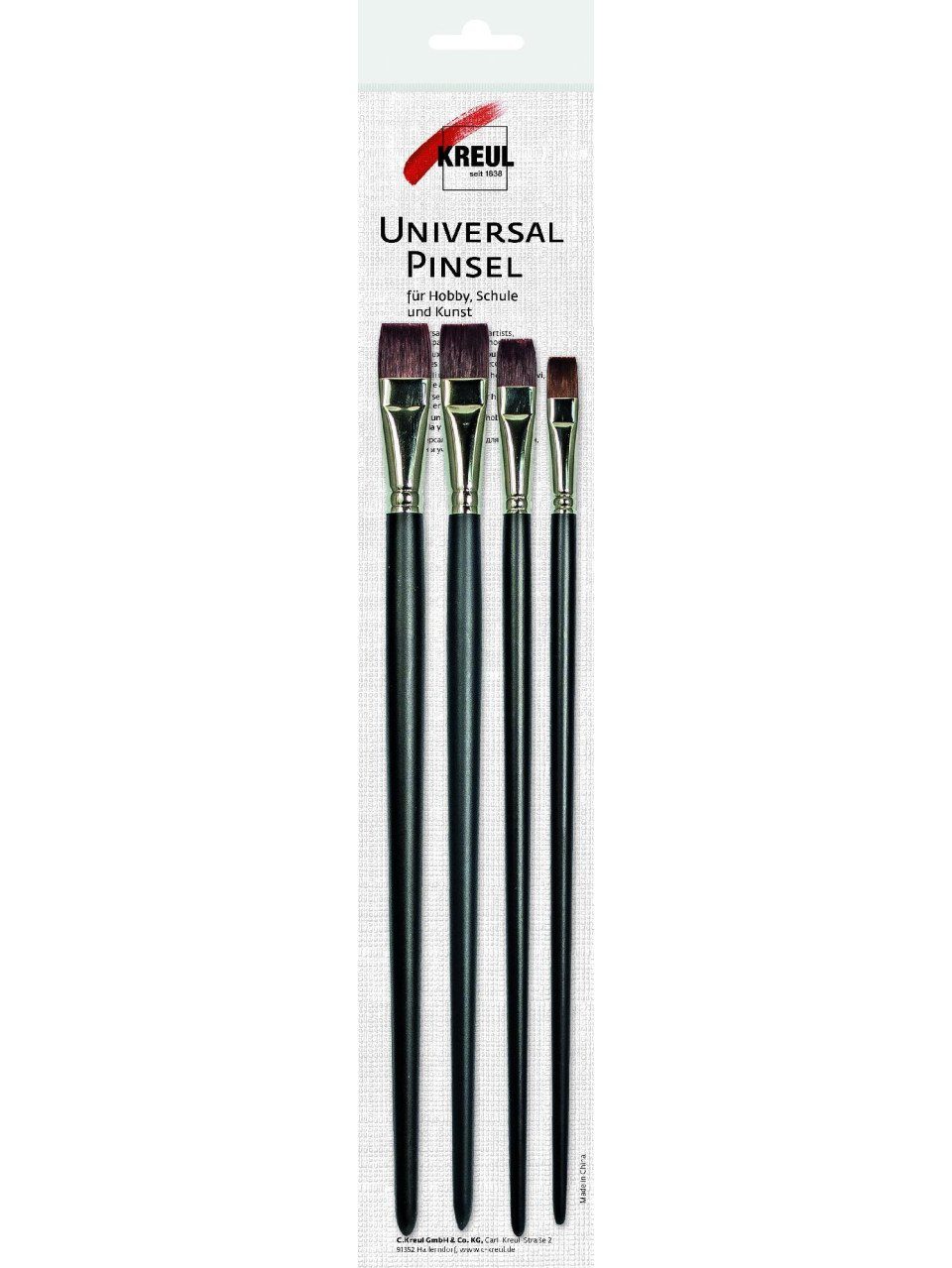 Flachpinsel Kreul Universalpinsel Synthetics flach 4er Set