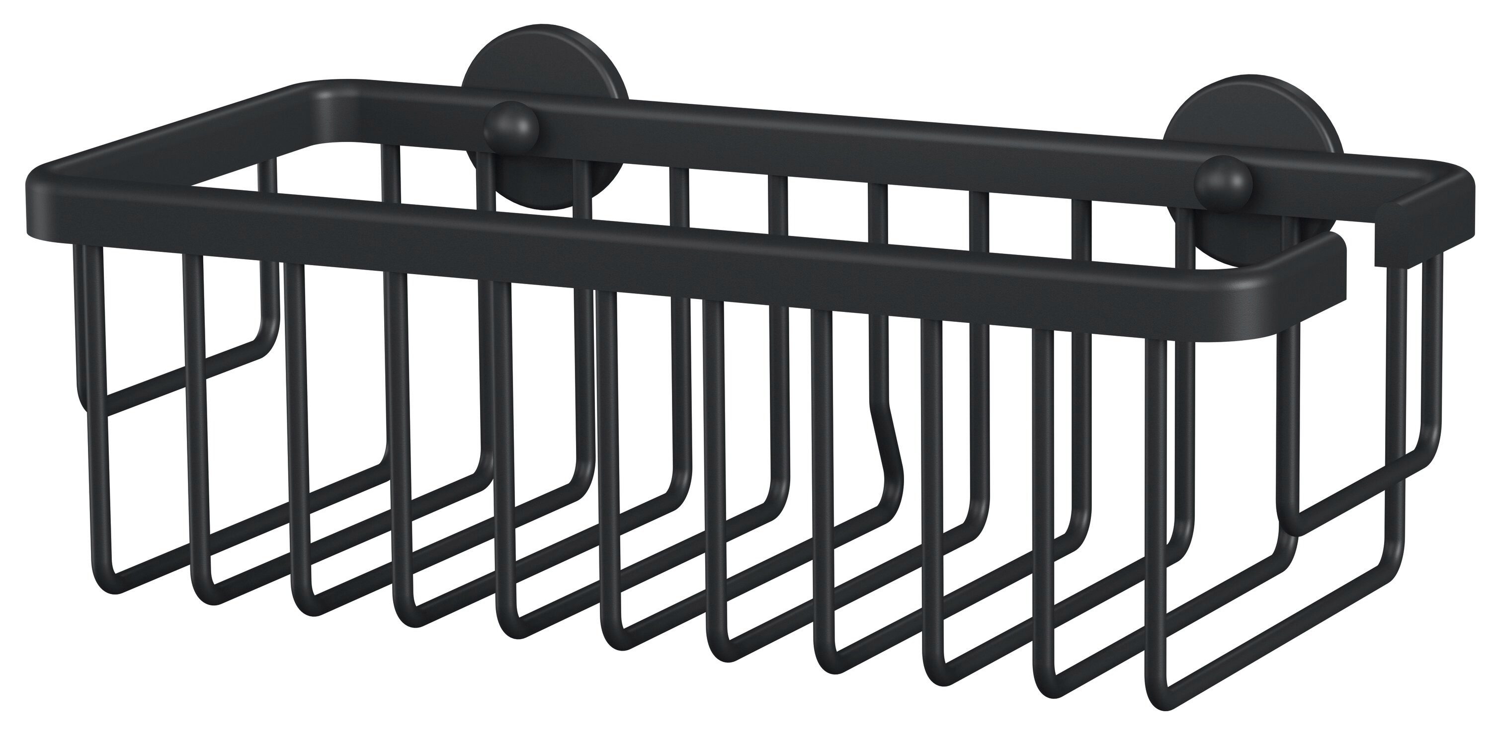 tesa Duschablage ALUXX BLACK Duschablage, einstöckig und extra tief, Set 1-tlg., mit Klebelösung zur Wandmontage ohne Bohren