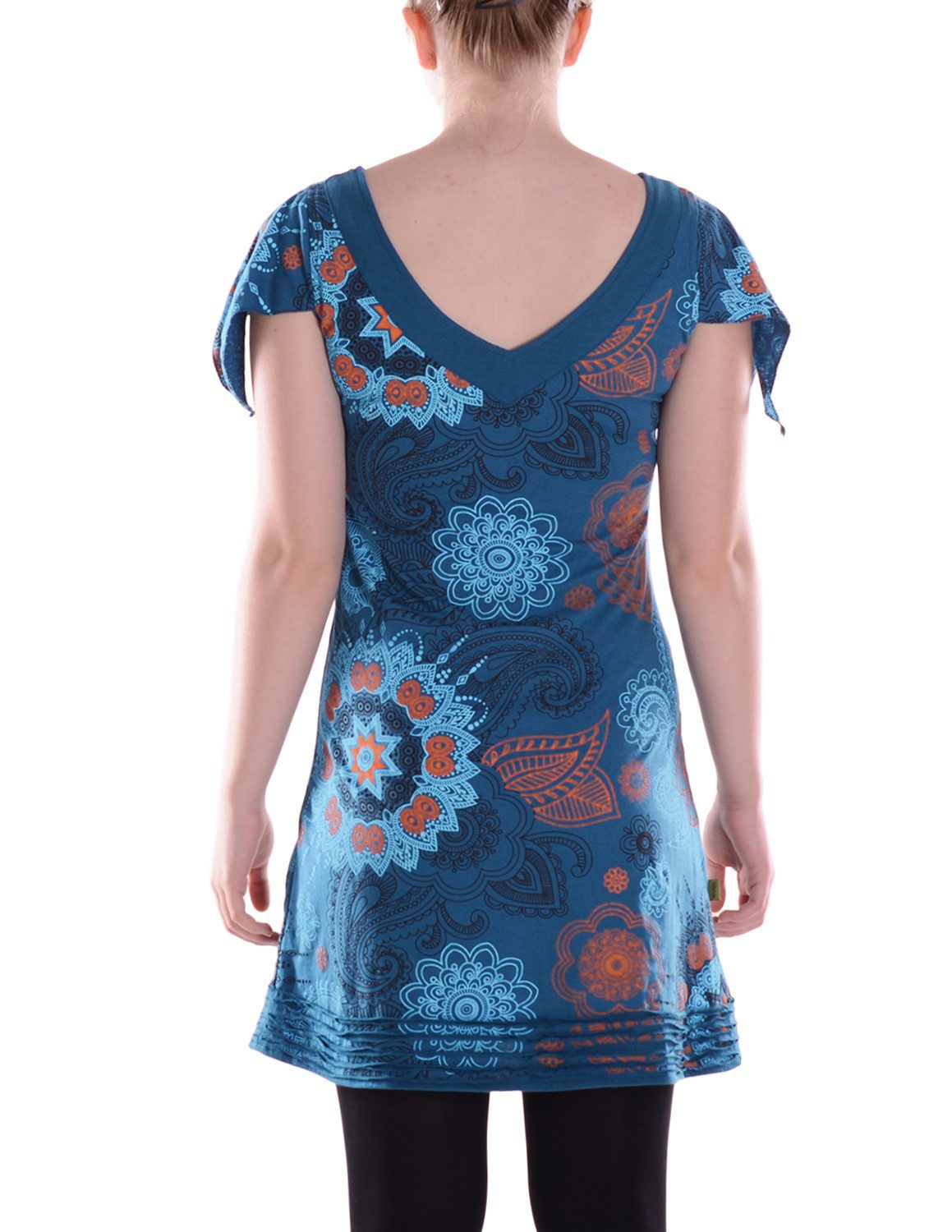 Vishes Minikleid Damen Mini-Kleid Baumwolle bedruckt günstig online kaufen