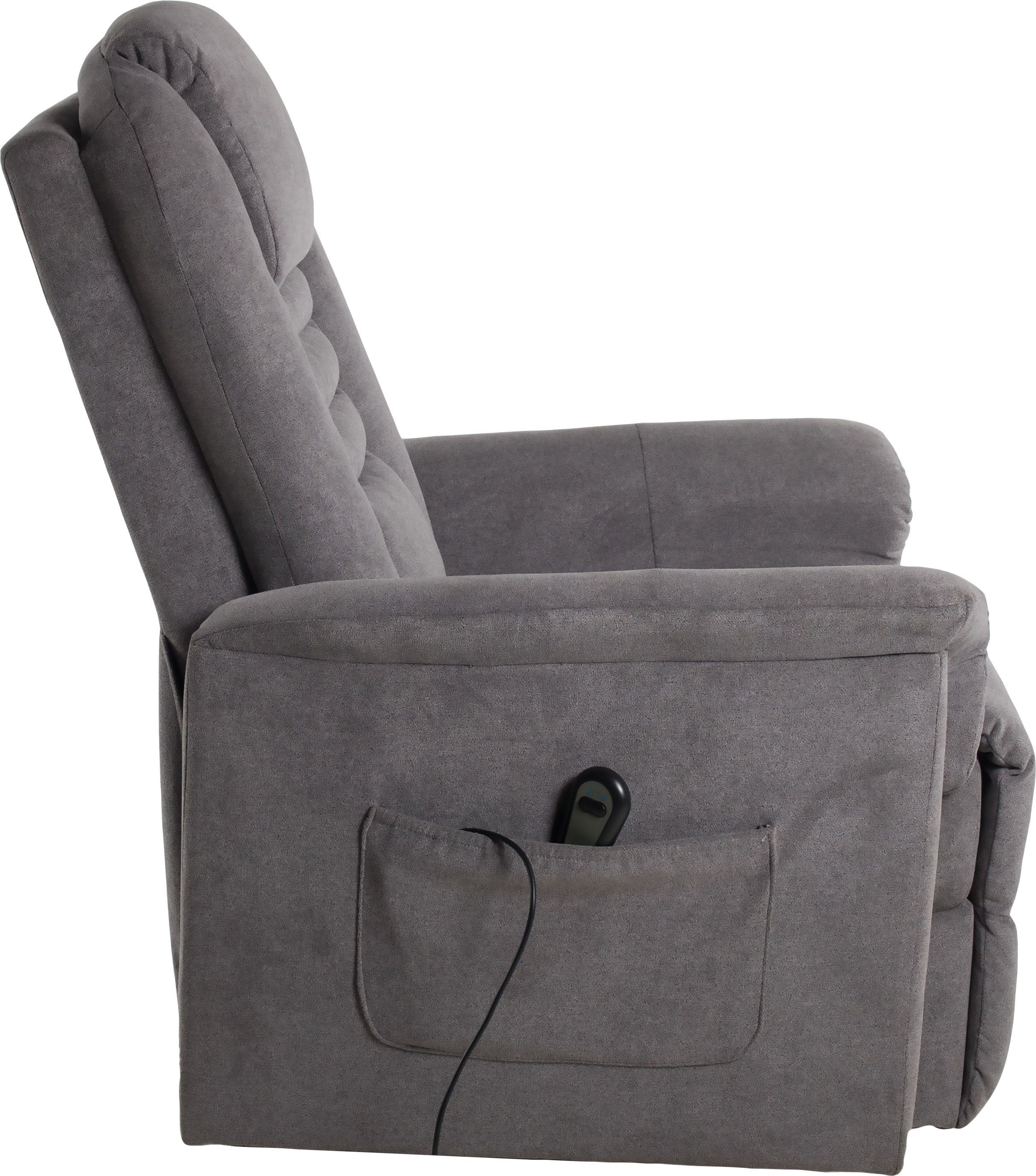 Collection mit elektrischer Relaxfunktion Taschenfederkern Aufstehhilfe, Granada und Stahlwellenunterfederung Duo TV-Sessel mit