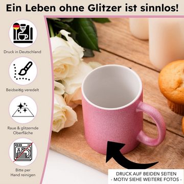 22Feels Tasse Verlobte Geschenk Frauen Verlobung Bekannt Geben Sie Spruch Heiraten, Keramik, Glitzertasse, Made in Germany