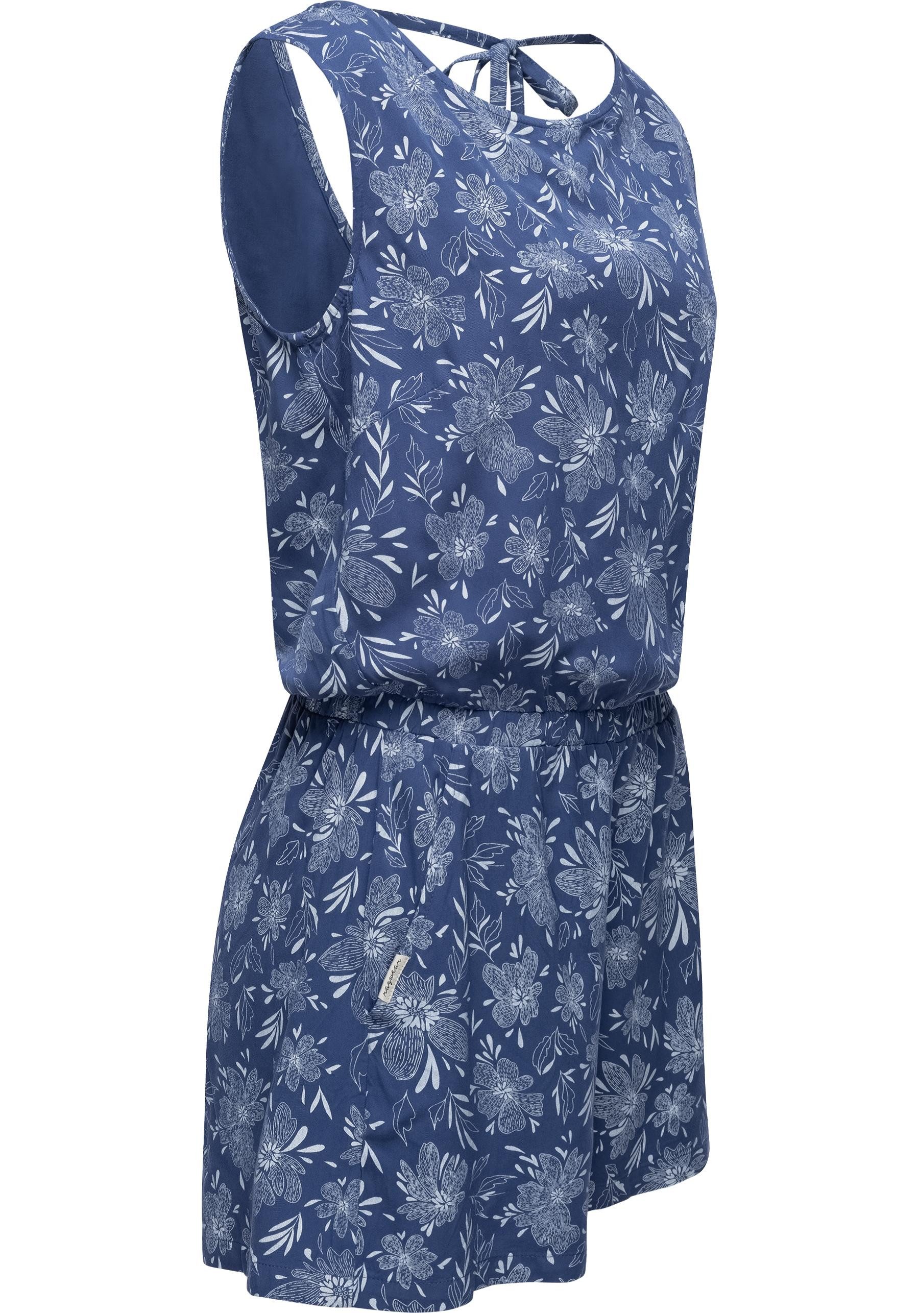 Ragwear Jumpsuit Zella schicker, kurzer Damen Overall mit floralem Print