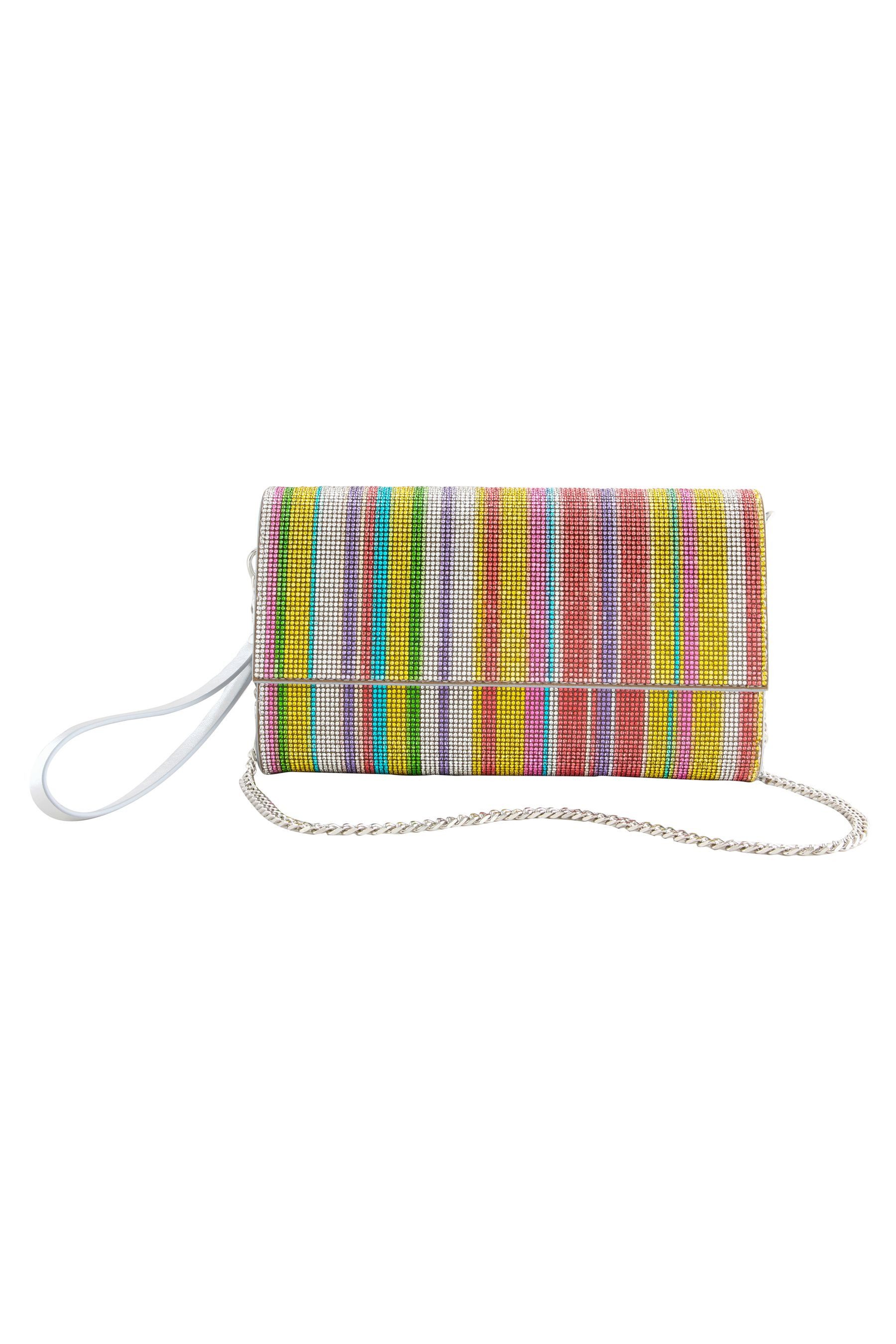 Clutch Funkelnde Clutch mit Streifen