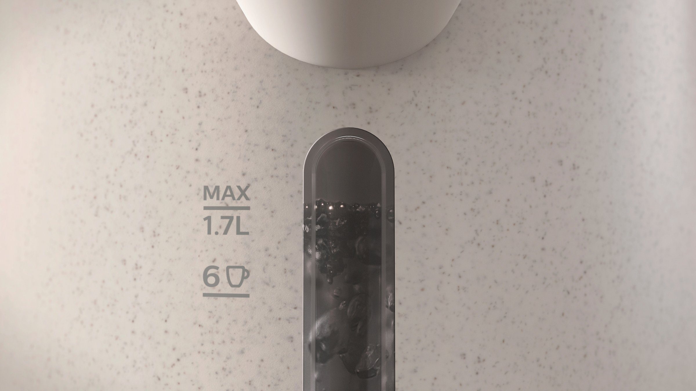 Philips Wasserkocher HD9350/90 Eco Conscious Collection, 1,7 l, 2200 W, Trockengehschutz, aus biobasiertem Kunststoff, Seidenweiß matt