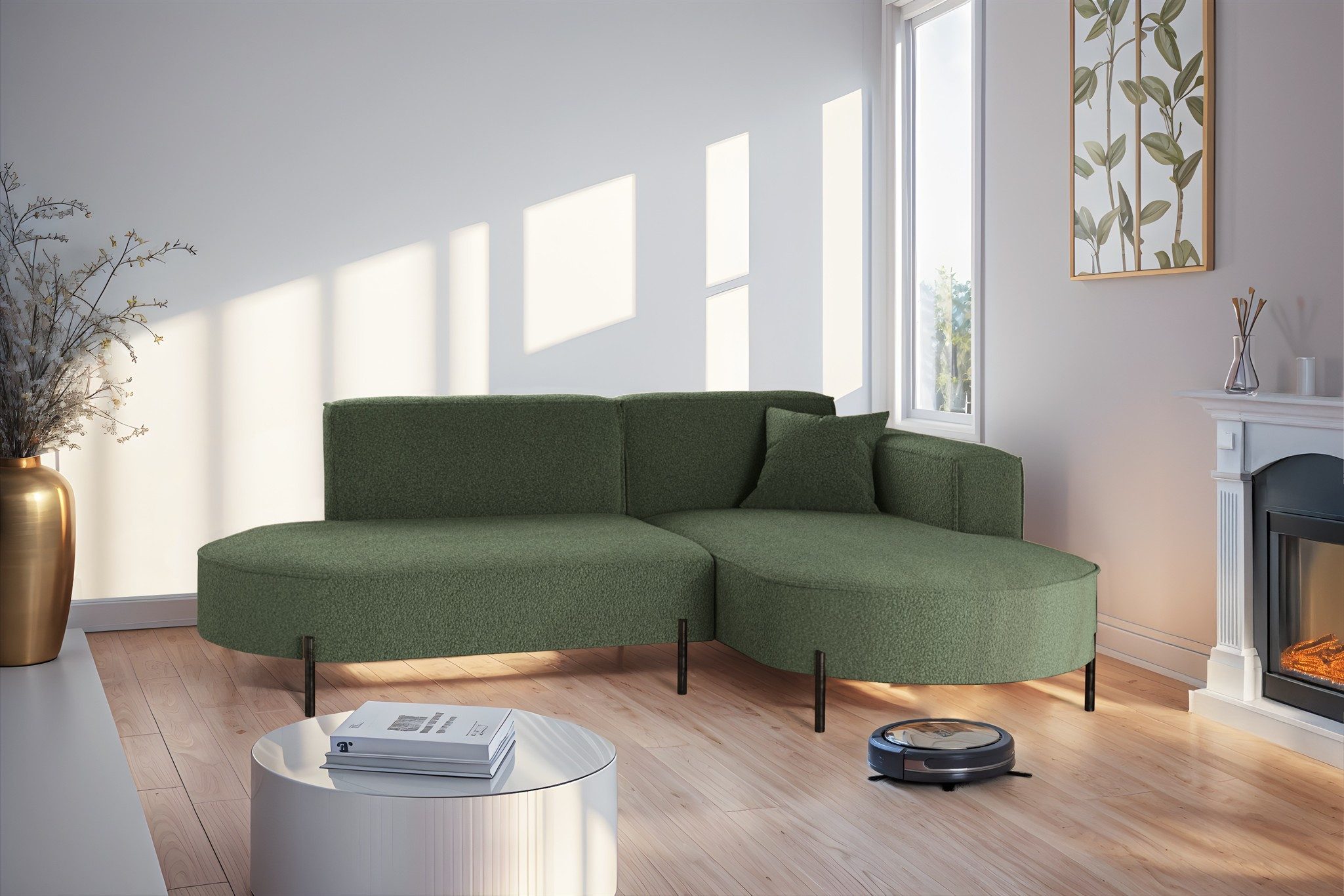 Ecksofa Designersofa Sofa FUN MALAGA XS in Stoff Quelle