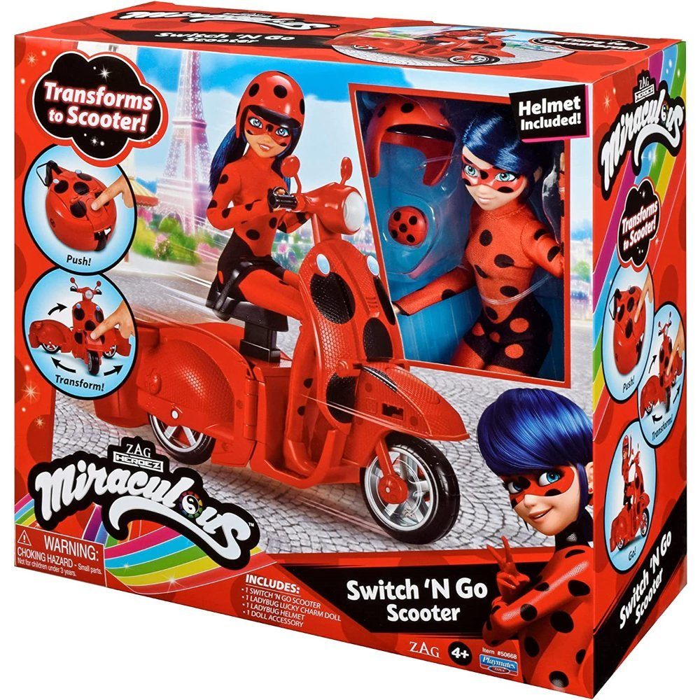 Playmates Toys Anziehpuppe Puppe Ladybug mit Scooter Miraculous